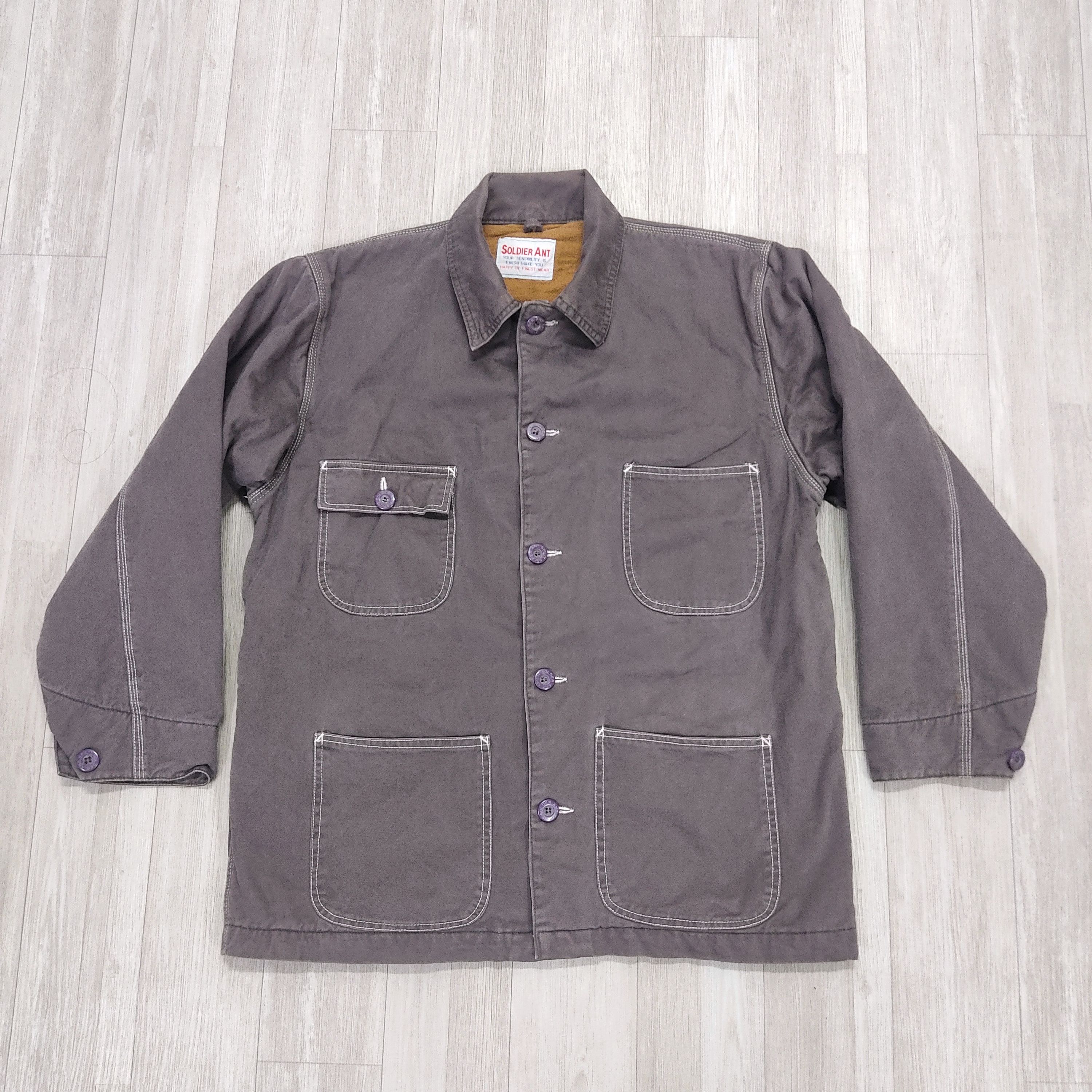 Japanese Brand SPIDER ANT Lined Chore Jacket Kapital Inspired Size US M / EU 48-50 / 2 - 3 Thumbnail
