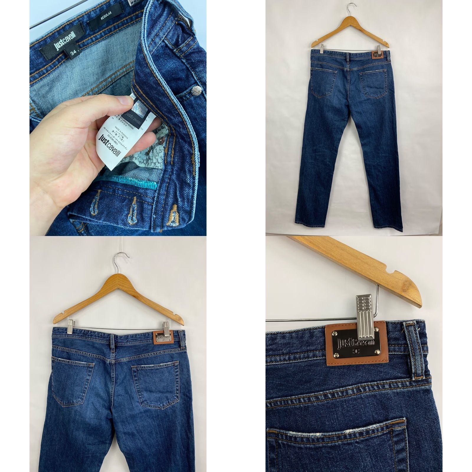 Just Cavalli Just Cavalli Jeans Rare Retro Hype Y2K size 34 color blue Men Size US 34 / EU 50 - 8 Thumbnail