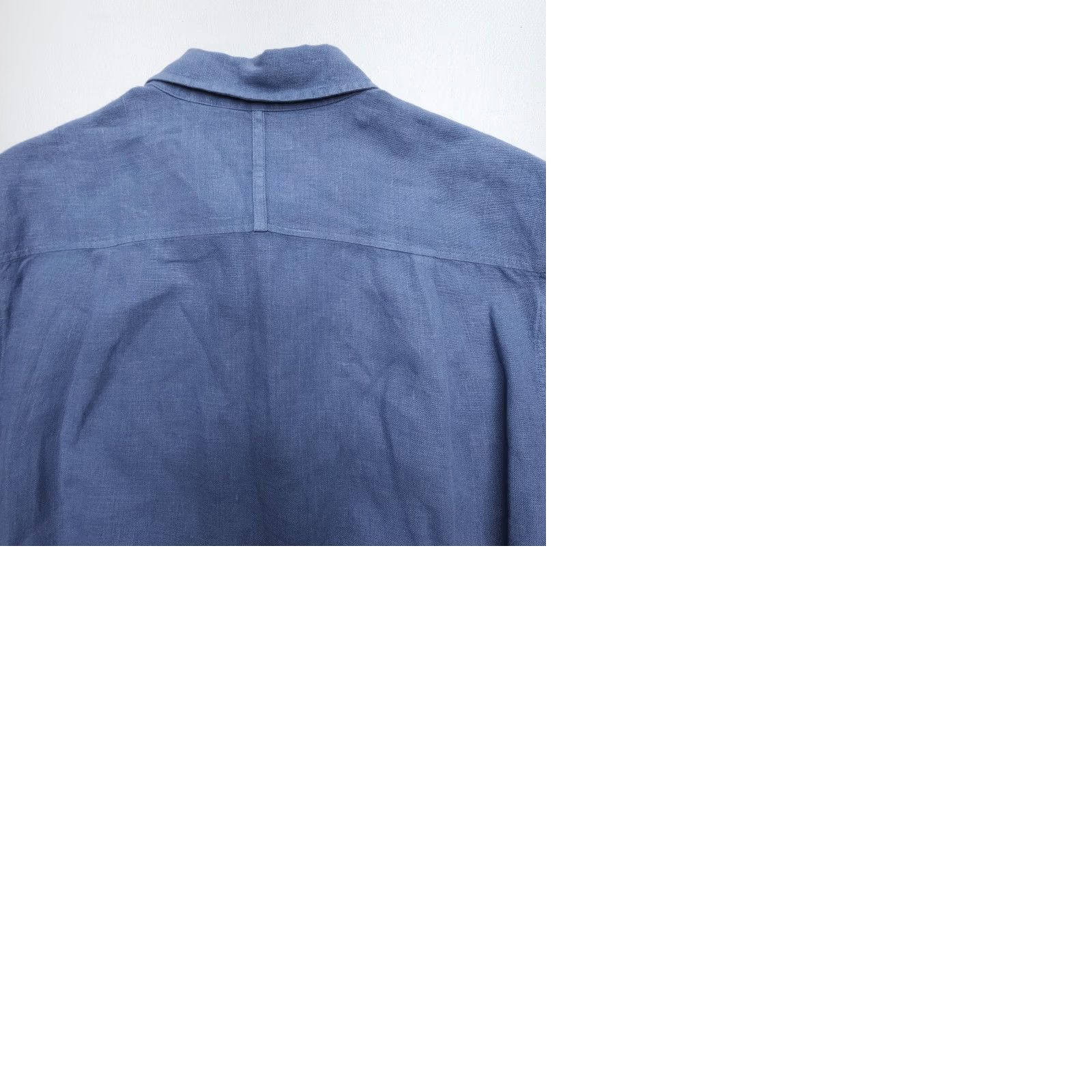 Vintage Mr. Porter Shirt Mens Medium Blue Linen Button-Up Long Sleeve Size US M / EU 48-50 / 2 - 9 Thumbnail