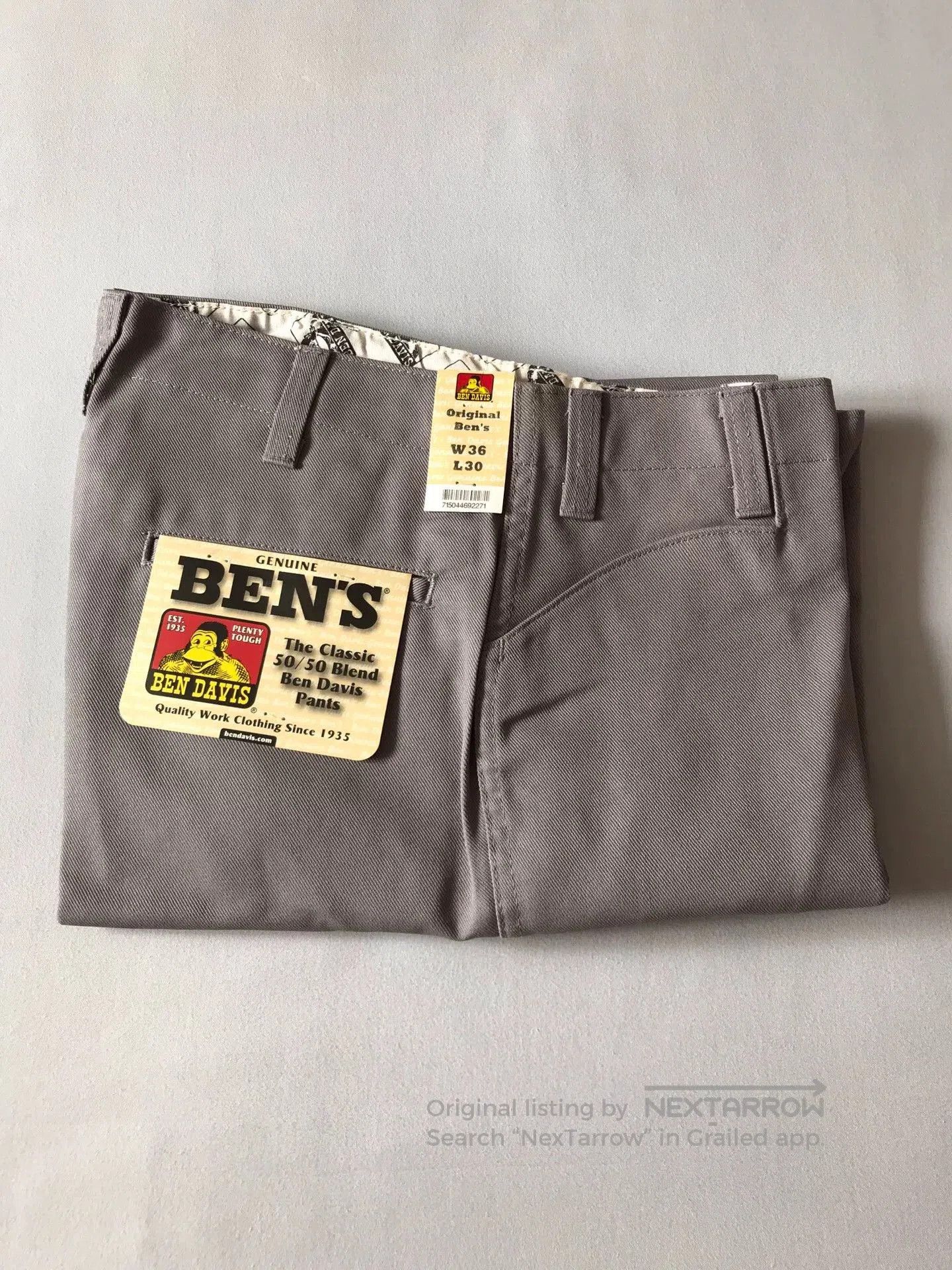 Ben Davis Ben Davis Gray Chino Work Pants W36L30. Size US 36 / EU 52 - 1 Thumbnail
