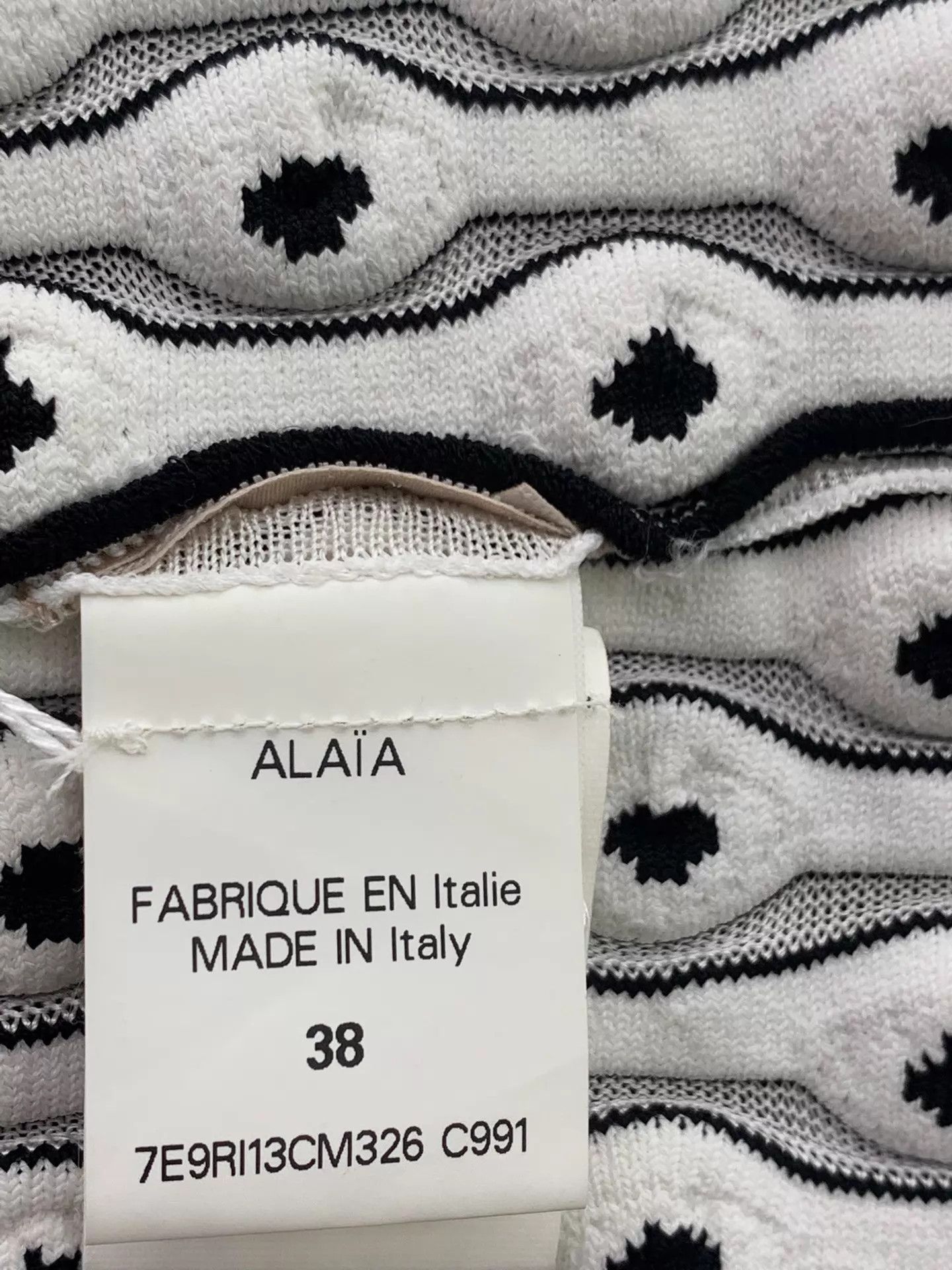 Alaia ALAÏA women's black & white colorblock dress 38 new Size XS / US 0-2 / IT 36-38 - 4 Thumbnail