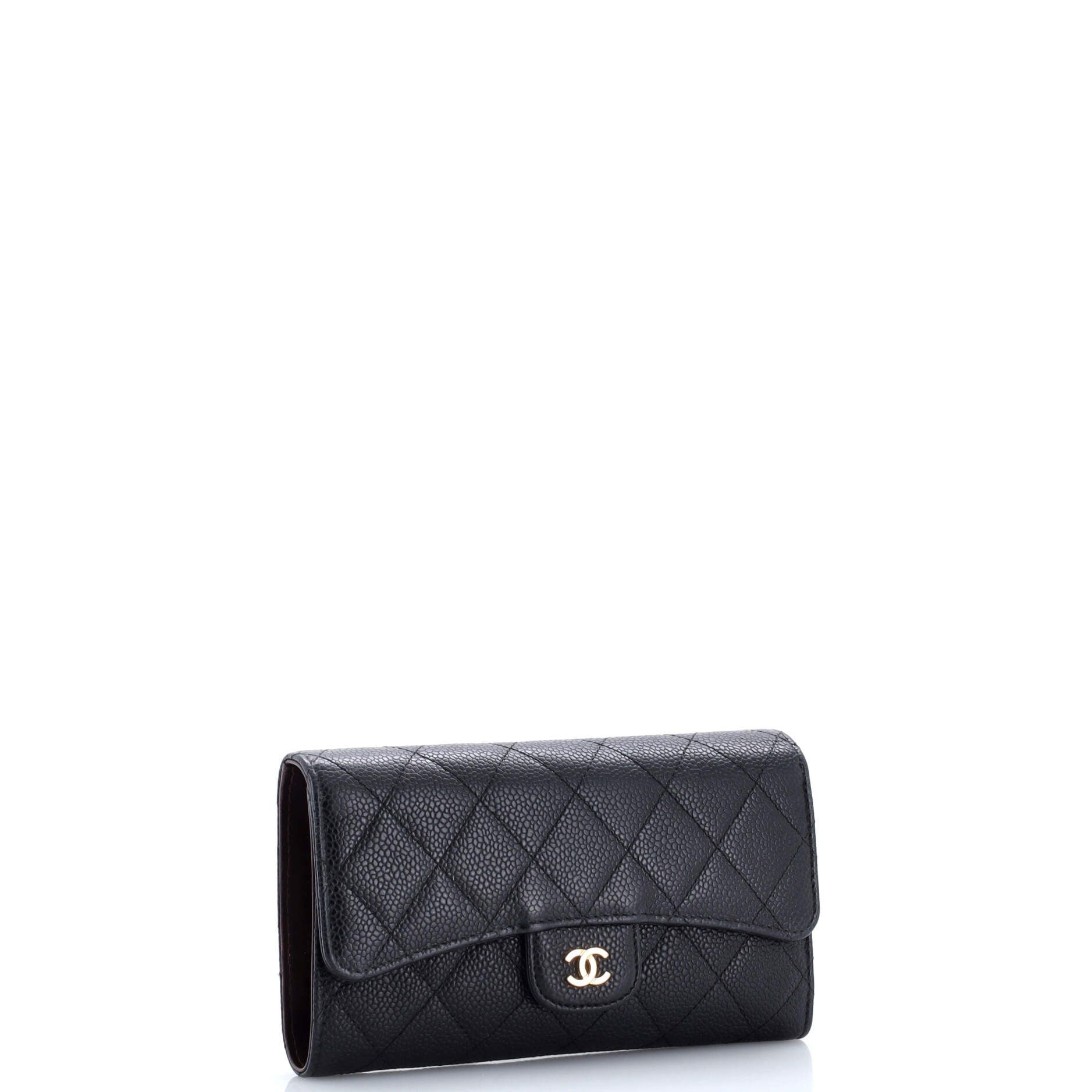 Chanel Trifold Classic Flap Wallet Quilted Caviar Long Size ONE SIZE - 1 Thumbnail