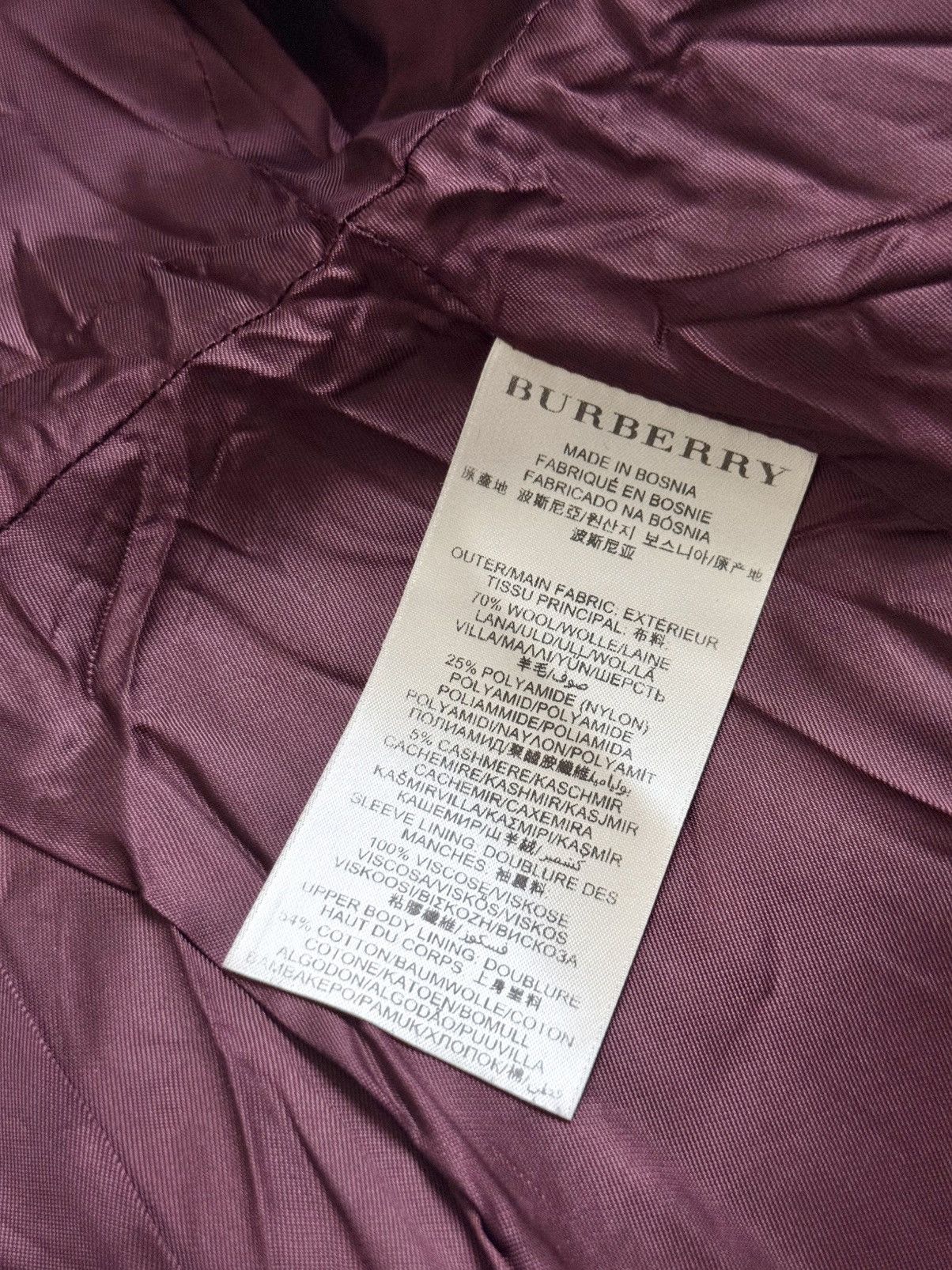 Burberry Burberry Wool Cashmere Military Coat Structured Button Size S / US 4 / IT 40 - 18 Thumbnail