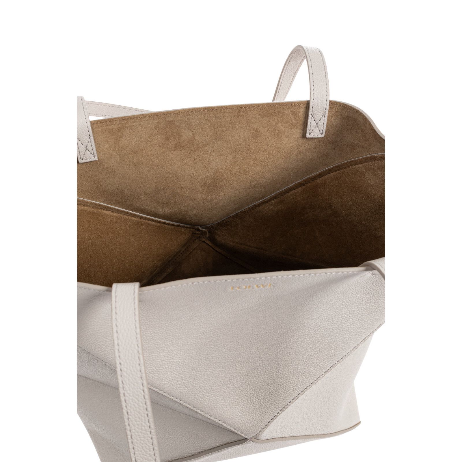 Loewe LOEWE Puzzle Fold Medium $2350 Light Ghost Leather Tote Bag Size ONE SIZE - 4 Thumbnail