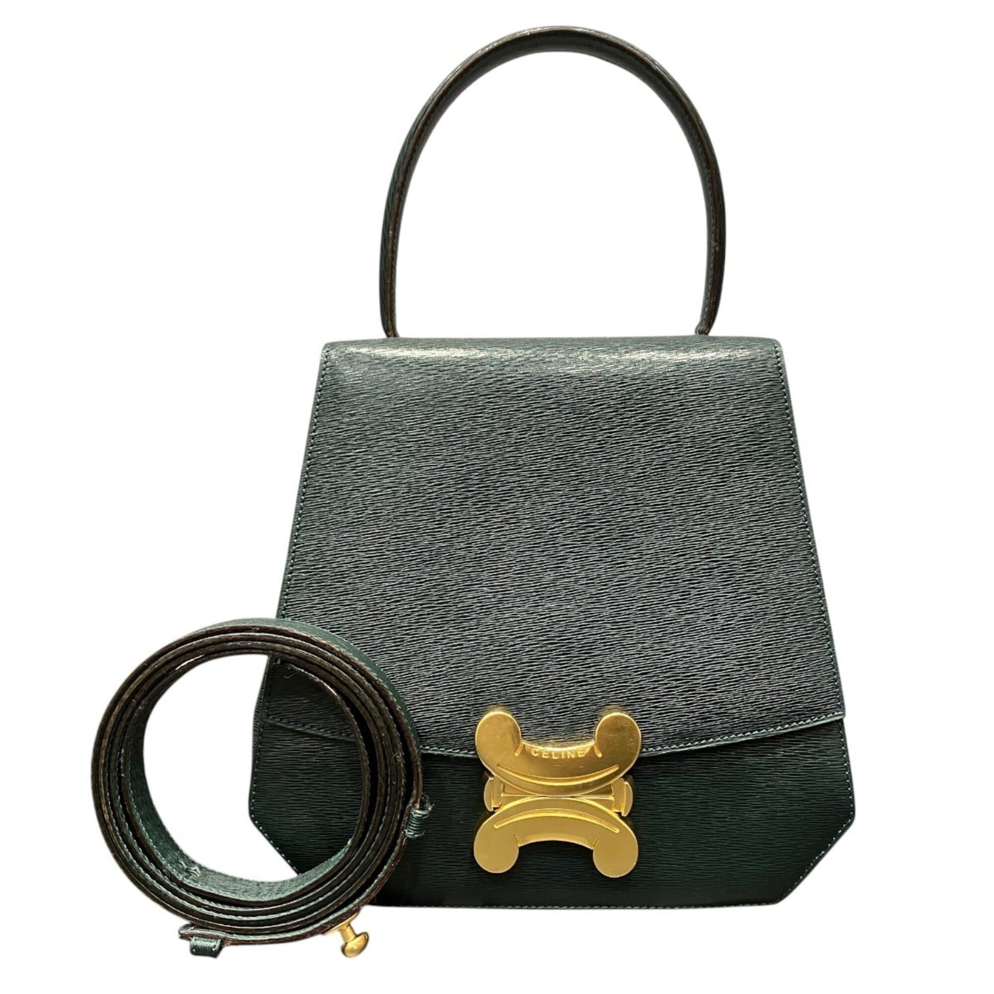 Celine Celine 2-way bag, handbag, Triomphe leather Size ONE SIZE - 1 Thumbnail