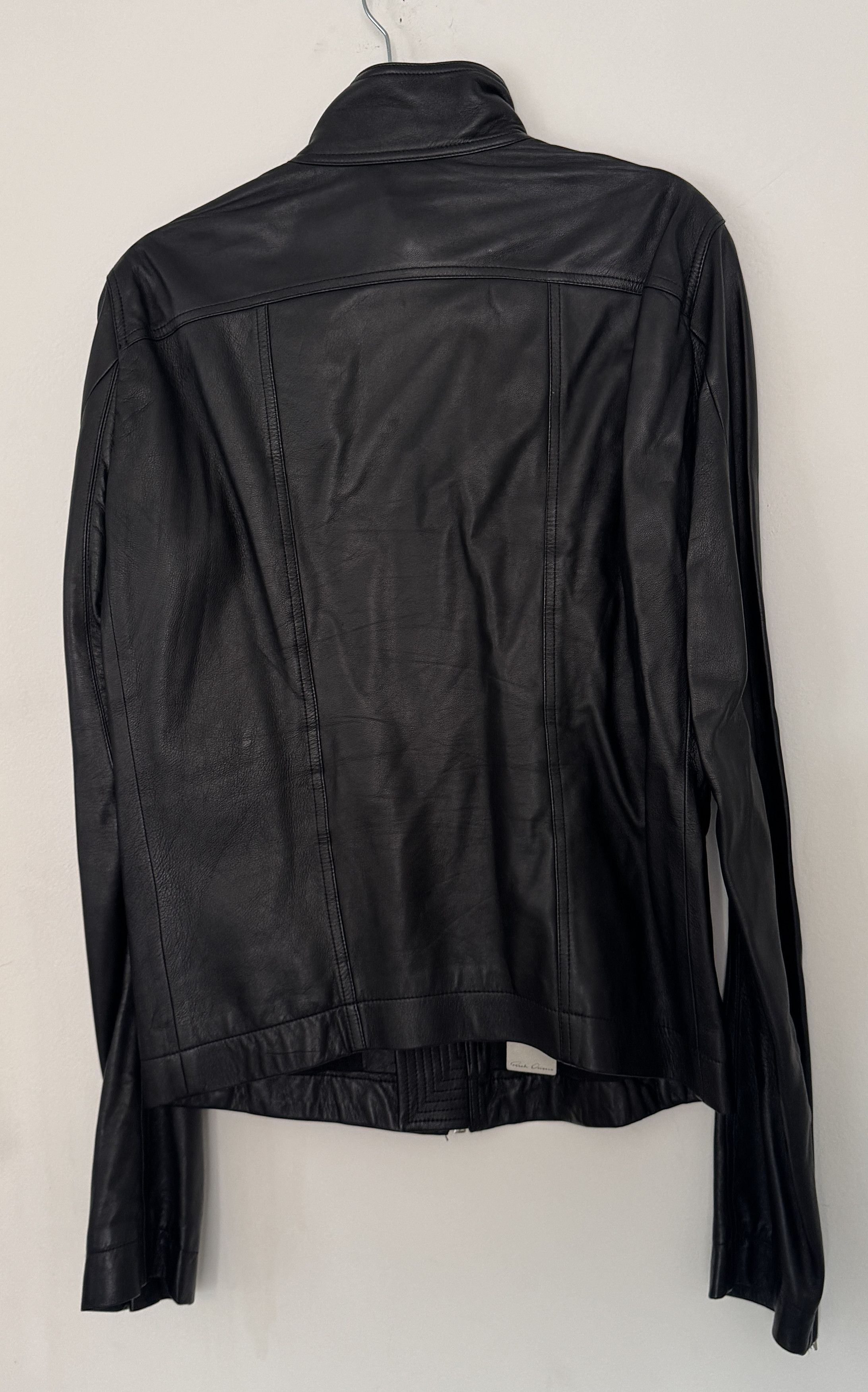 Rick Owens Rick Owens NWT Mollino Asymmetrical Black Leather Jacket Size US M / EU 48-50 / 2 - 2 Thumbnail