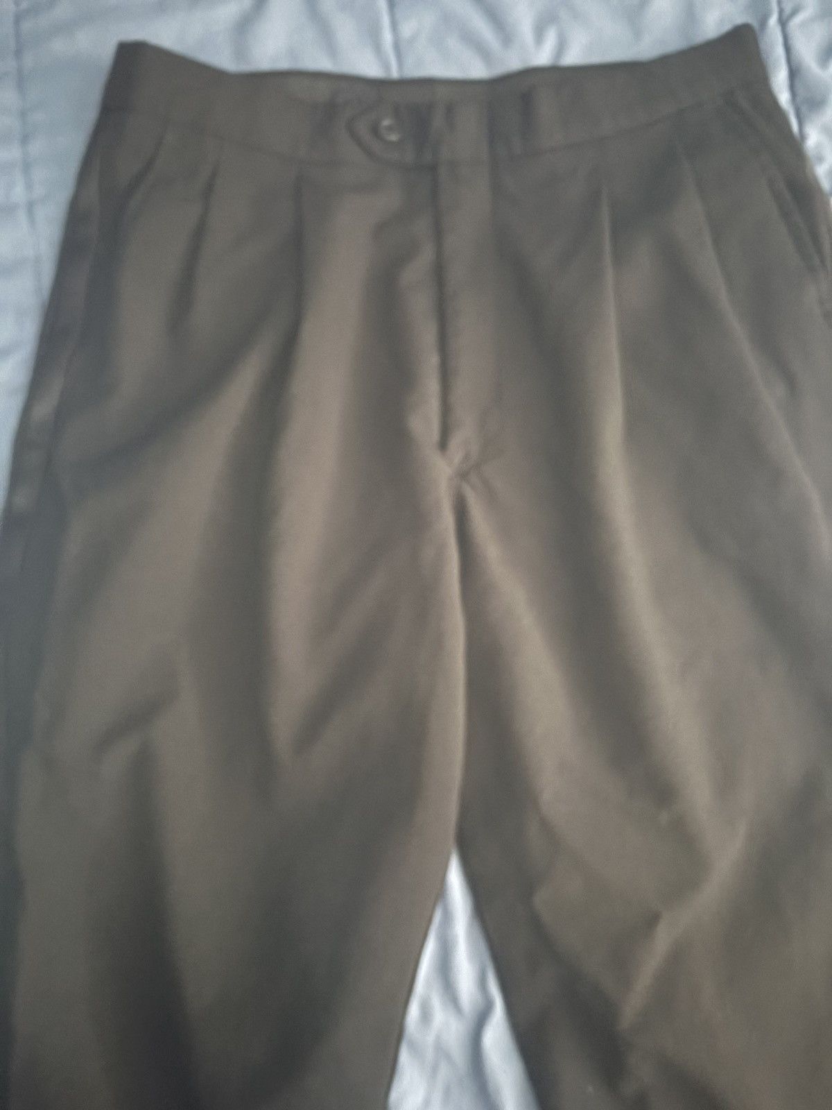 Other Black Pleated Side Stripe Dress Pants Straight Leg Size 32 Size 34S - 8 Thumbnail