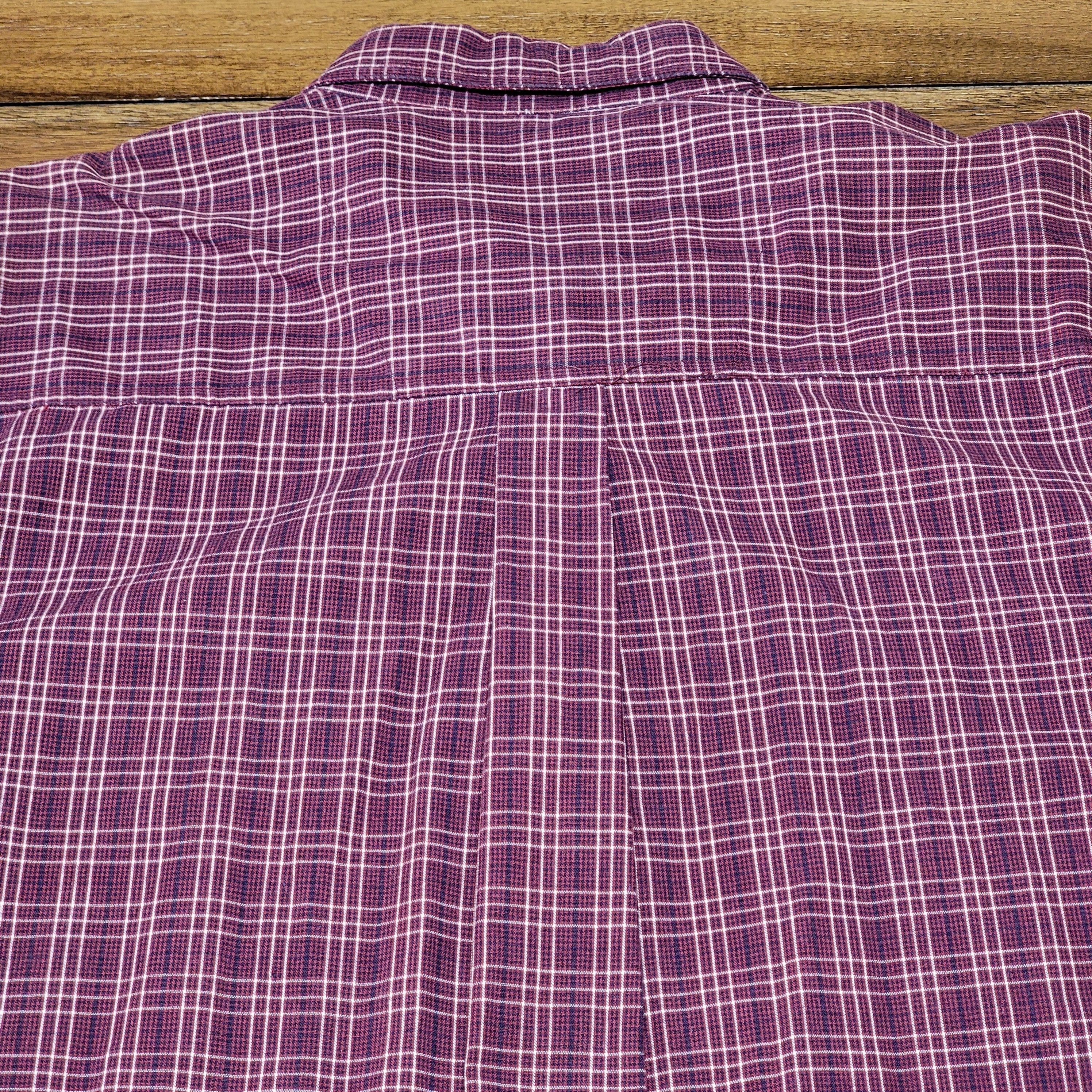 Wrangler Wrangler SS Full Button Dark Purple Plaid Shirt - Size XLT Size US XL / EU 56 / 4 - 4 Thumbnail