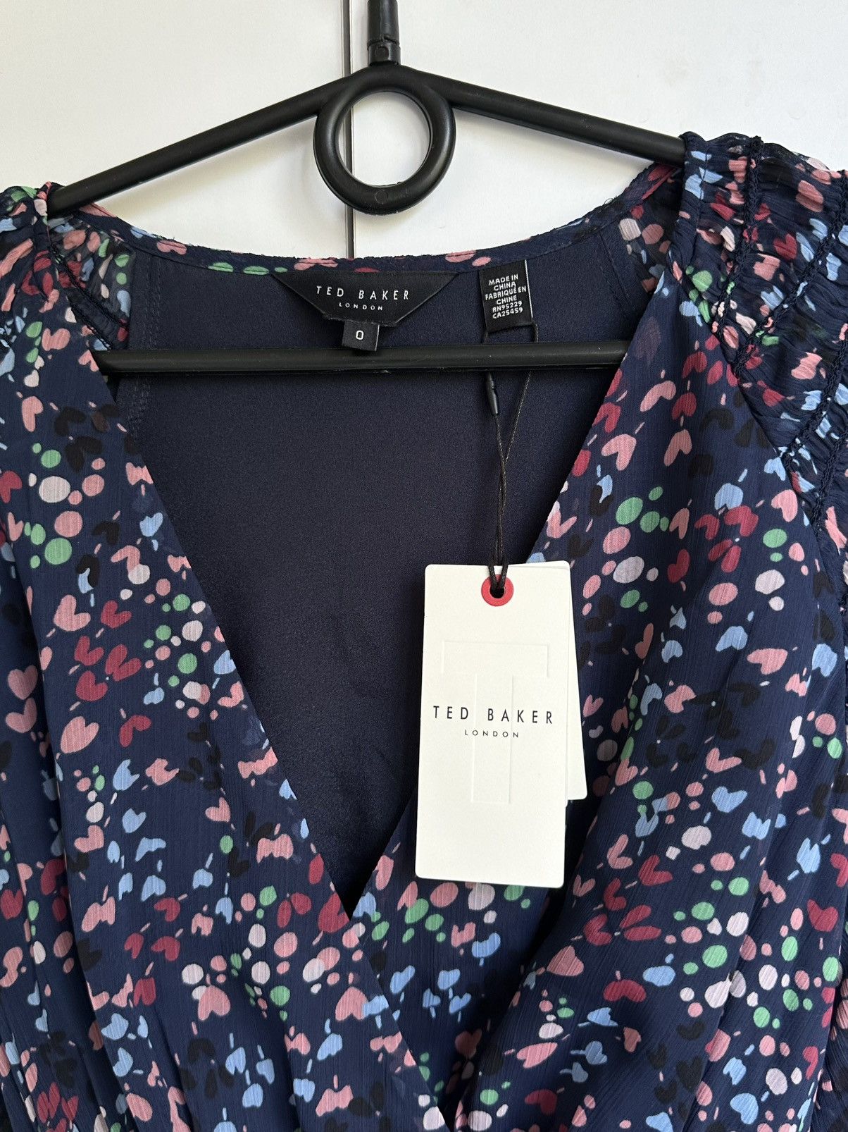 Ted Baker Ted Baker Mini Dress Womens Navy Casadee Smock Panel Wrap Size XS / US 0-2 / IT 36-38 - 10 Thumbnail