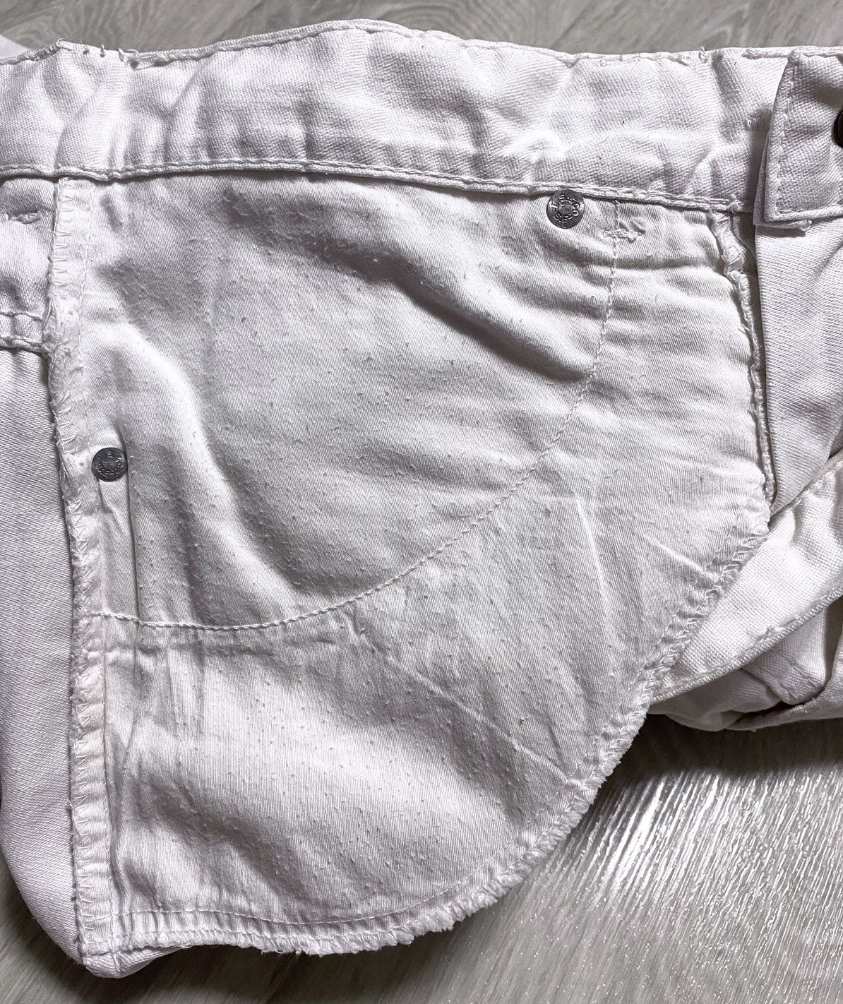 Levi's Vintage Clothing Deadstock Archival 50’s-60’s Levis White Fringed Jeans Denim Size 28" / US 6 / IT 42 - 18 Thumbnail