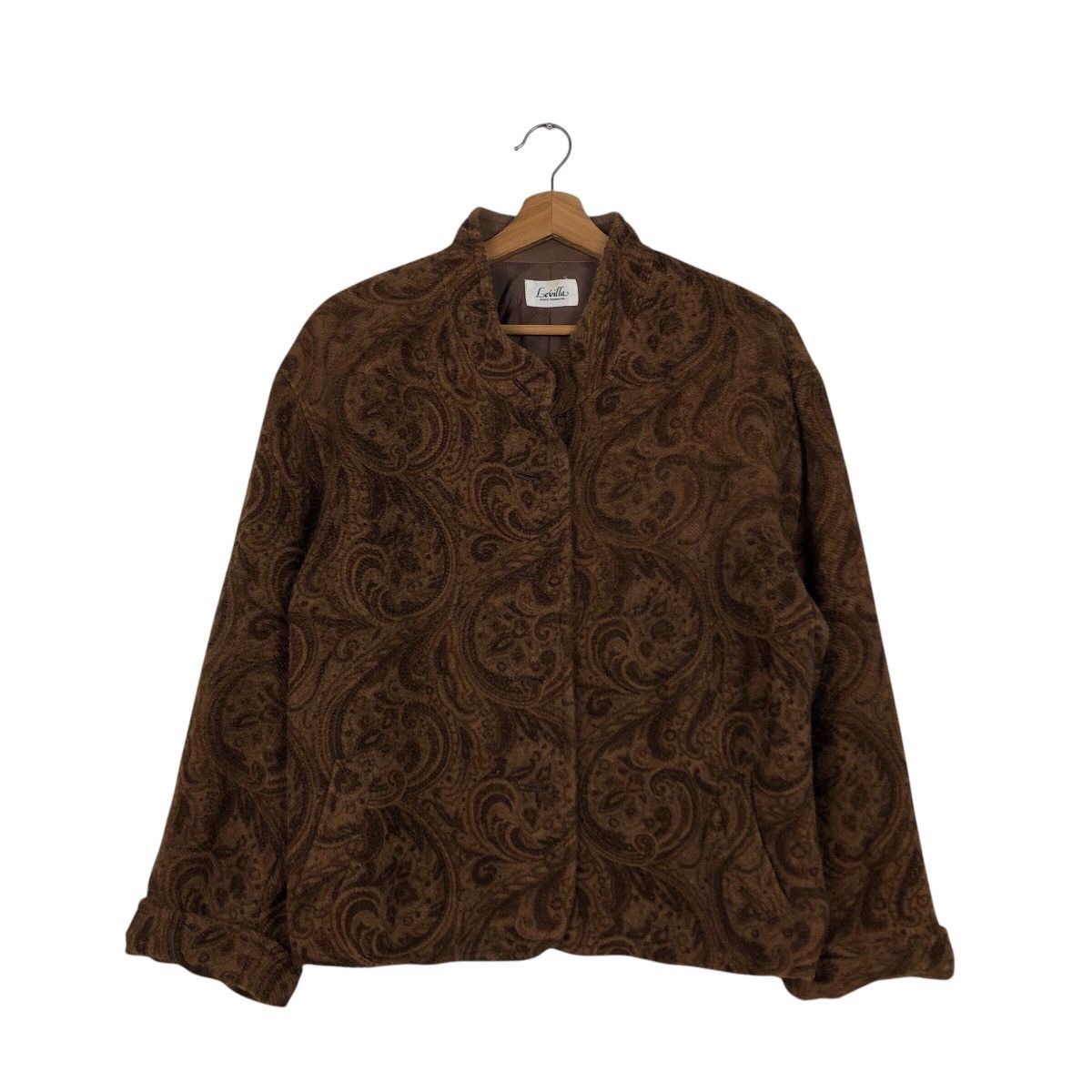 Japanese Brand Cropped Wool Biker Jacket Levilla Navajo Design IsseyMiyake Size US M / EU 48-50 / 2 - 2 Thumbnail