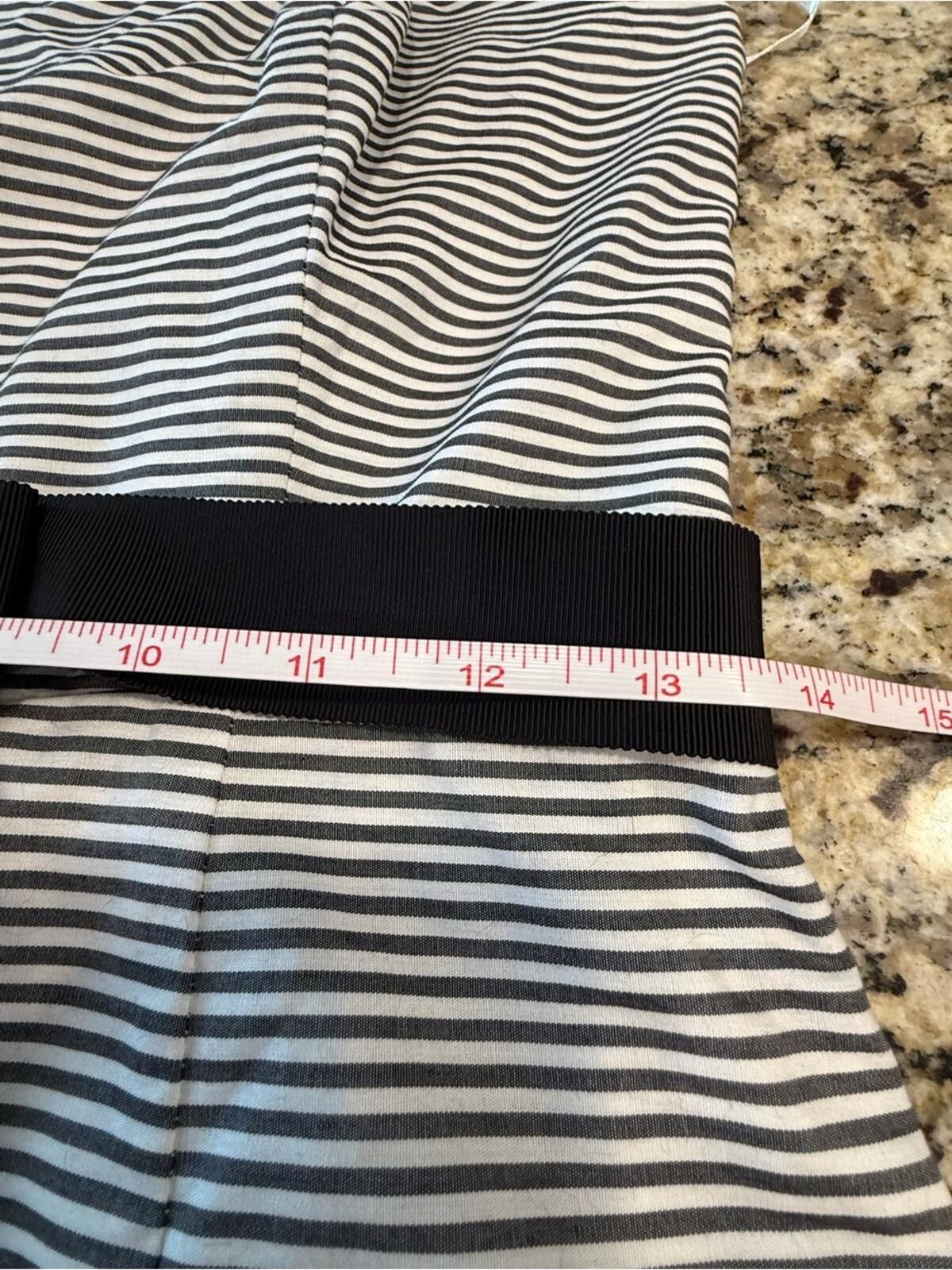Tobias Birk Nielsen TiBi strapless dress floral lace striped gray white bow SZ 6 Size M / US 6-8 / IT 42-44 - 10 Thumbnail