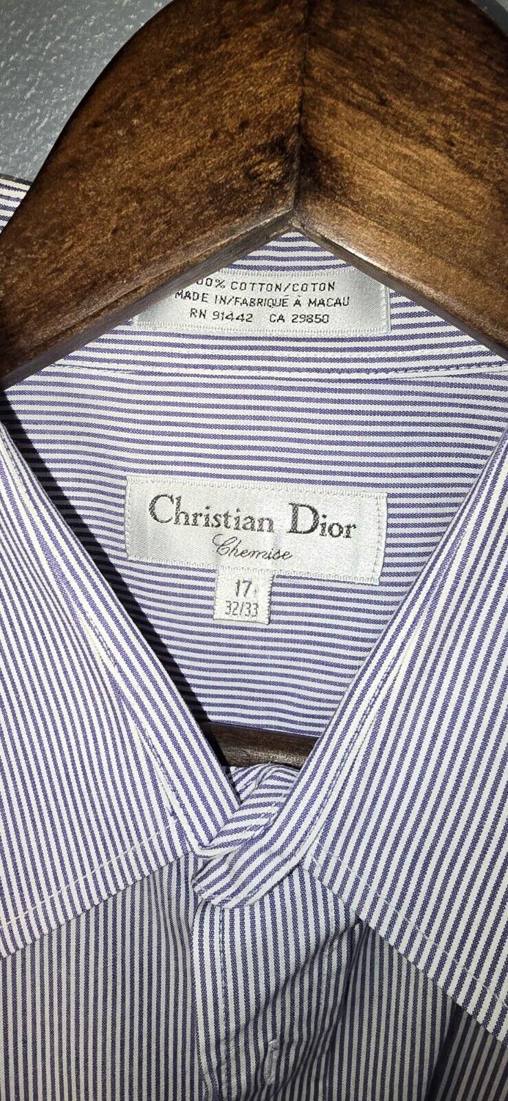 Dior Christian Dior Men’s 17-32/33 Dress Shirt Chemise French Size 38R - 5 Thumbnail