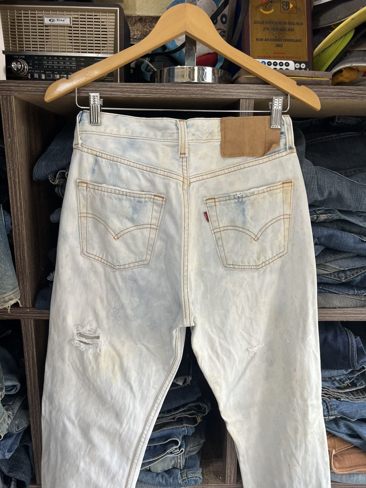 Levi's 🔥Vintage Levis 6501 Distressed Denim Size 28" / US 6 / IT 42 - 12 Thumbnail