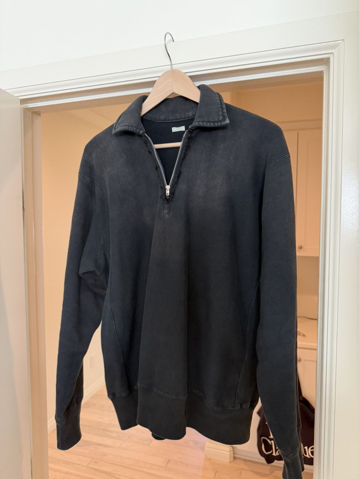 A.PRESSE 25AAP-05-09 Vintage Half Zip Sweatshirt BLACK Size 4 Size US L / EU 52-54 / 3 - 2 Thumbnail
