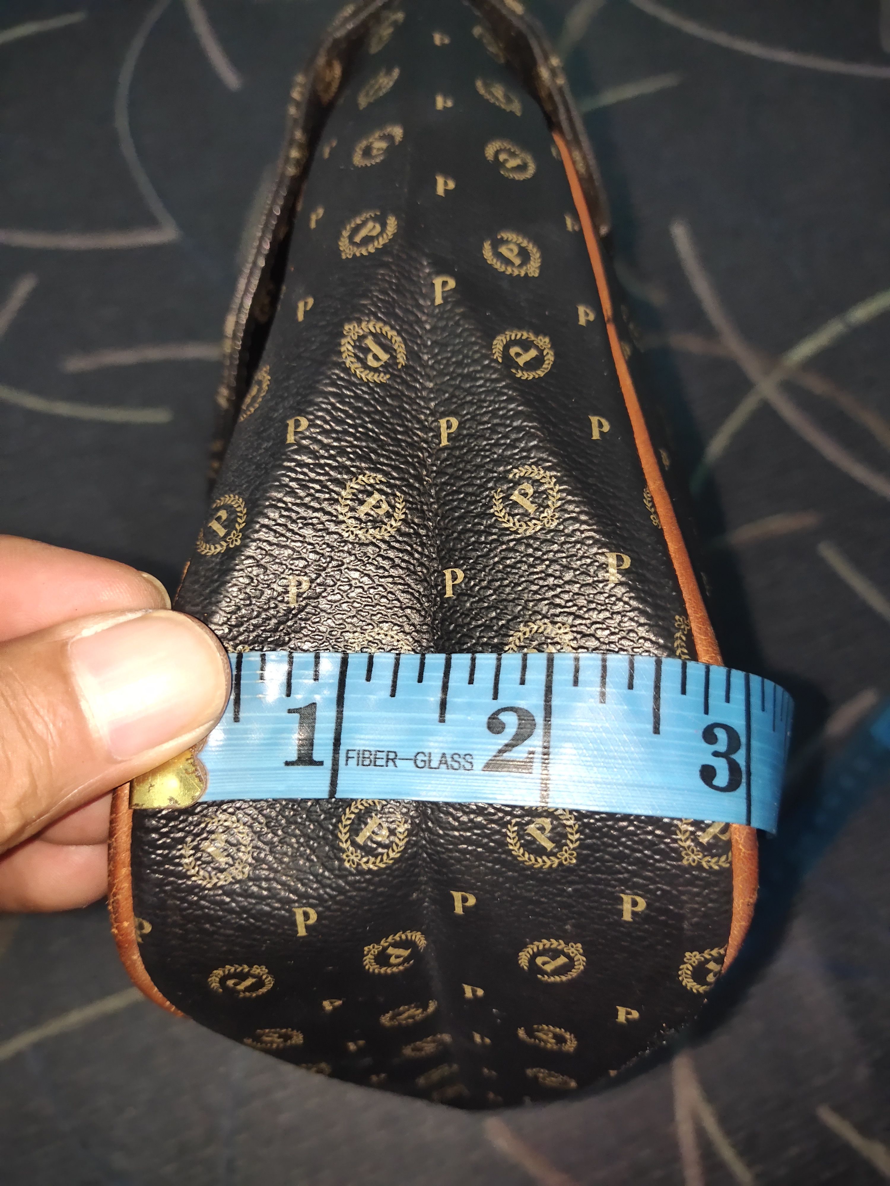 Leather × Pollini Pollini Monogram Leather Handle Bag Size ONE SIZE - 8 Thumbnail