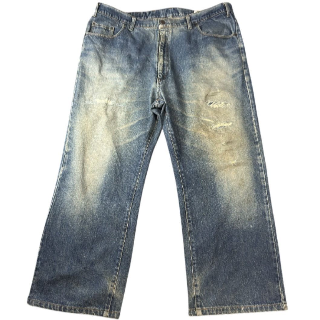 Big John 🔥🇯🇵 Vintage 80s Big Size Distressed Denim Size US 44 / EU 60 - 2 Thumbnail