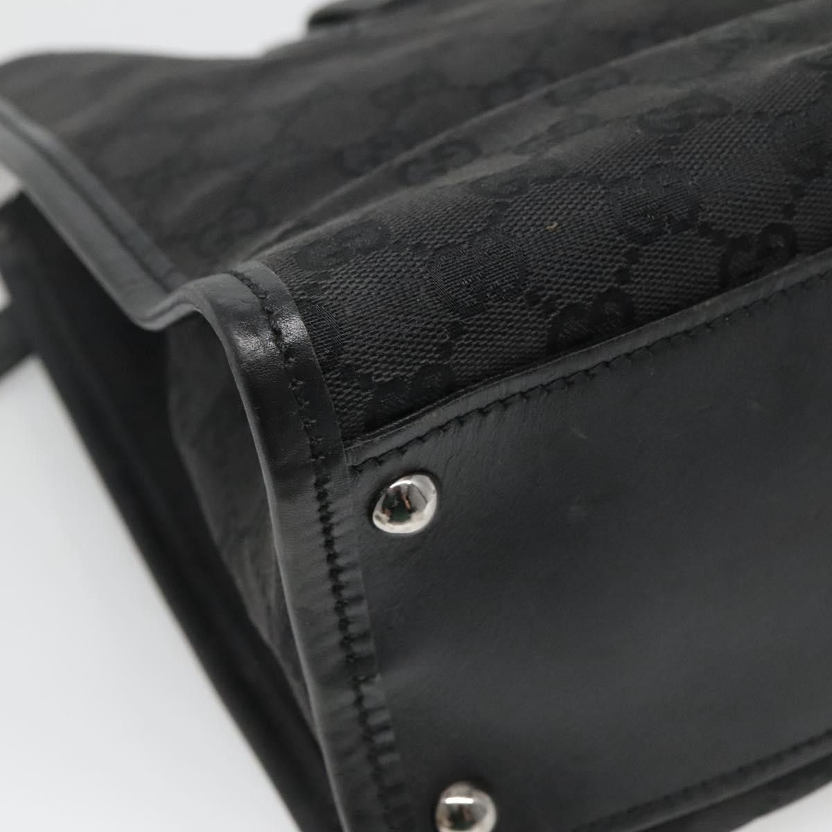 Gucci GUCCI GG Canvas Shoulder Bag Black Silver Size ONE SIZE - 13 Thumbnail