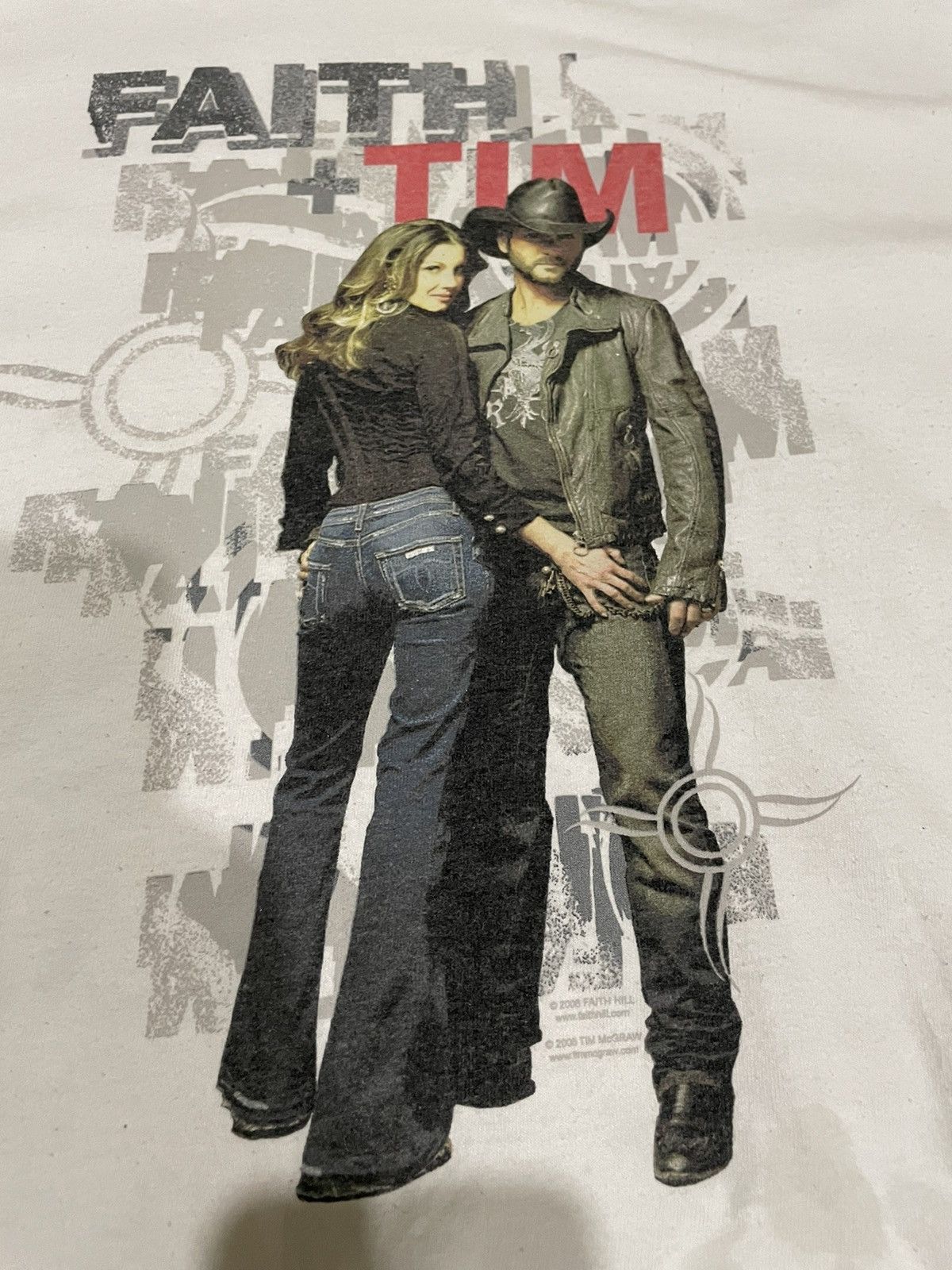 Band Tees × Country Road × Vintage Vintage Faith Hill & Tim Mcgraw Concert Distressed Tee Size US XL / EU 56 / 4 - 8 Thumbnail