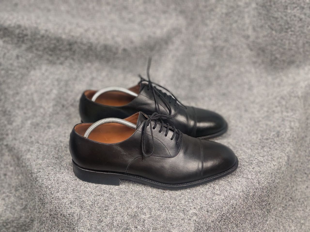 Carmina Carmina Albaladejo Black Calf Leather Cap Toe Oxford shoes Size US 10.5 / EU 43-44 - 2 Thumbnail