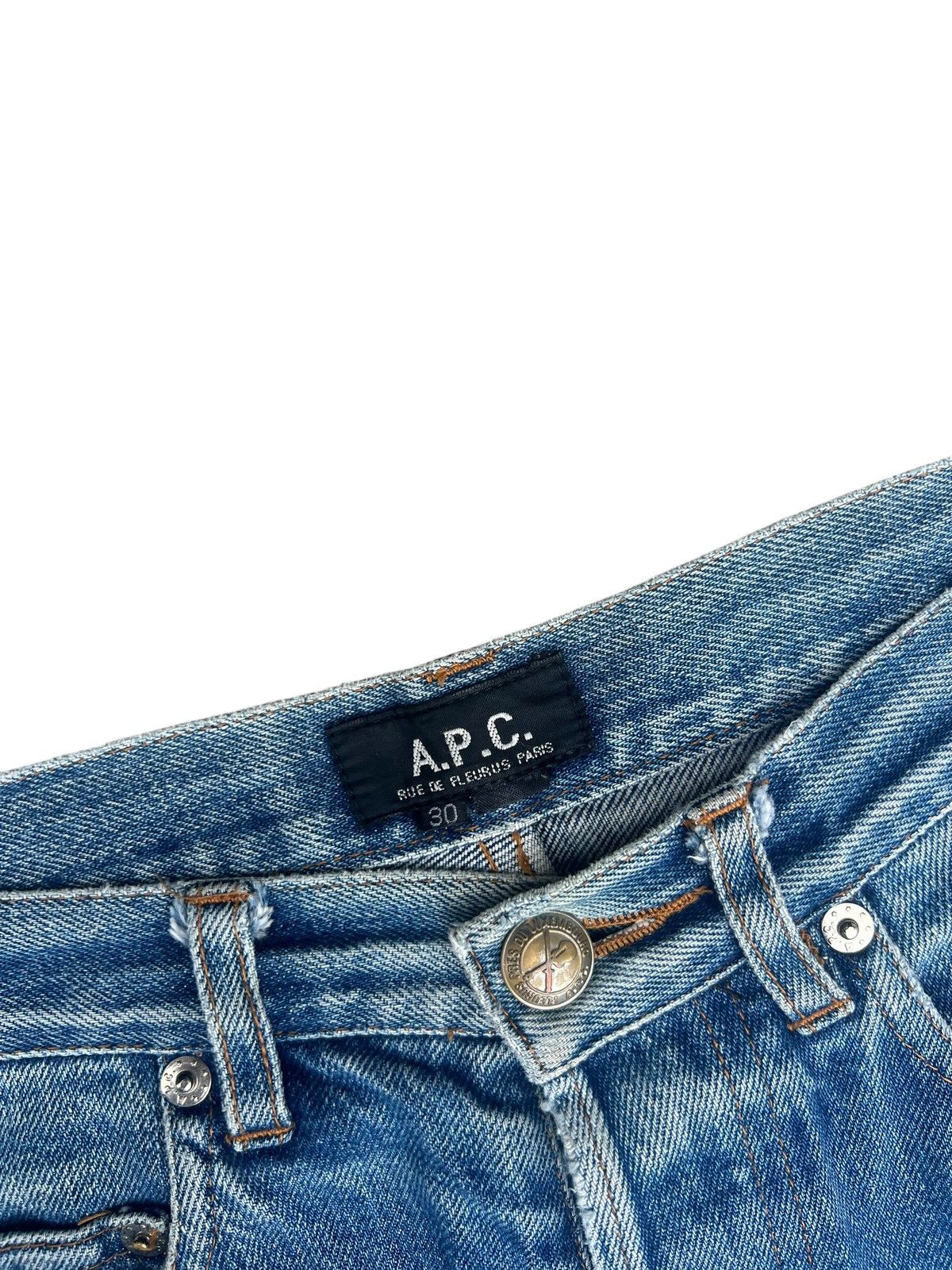 A.P.C. Vintage A.P.C. Japan Distress Dirty Mud Denim Selvedge Jeans Size US 29 - 5 Thumbnail