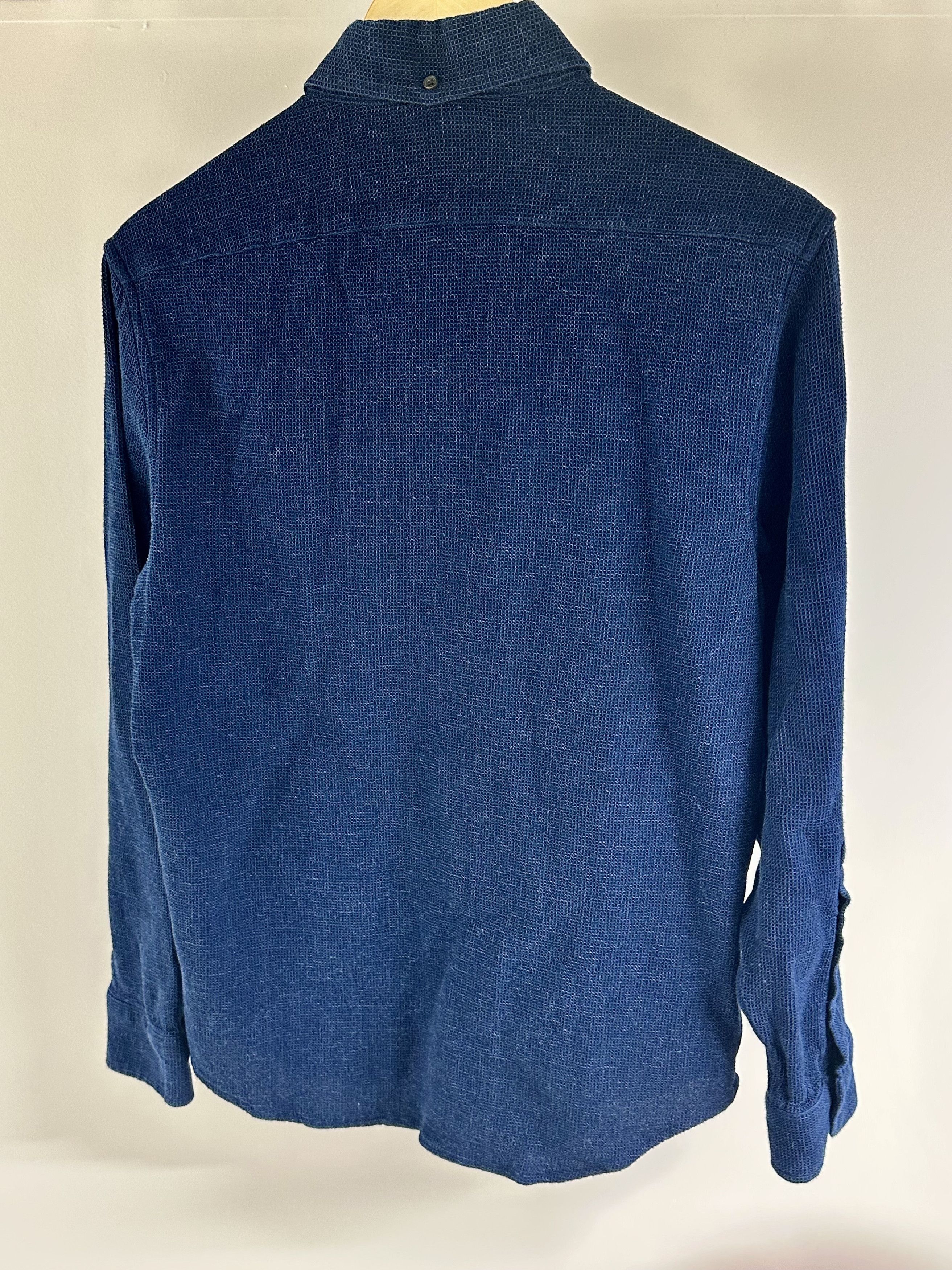 Taylor Stitch Taylor Stitch Men's Navy Shirt Textured Sashiko Size US M / EU 48-50 / 2 - 3 Thumbnail