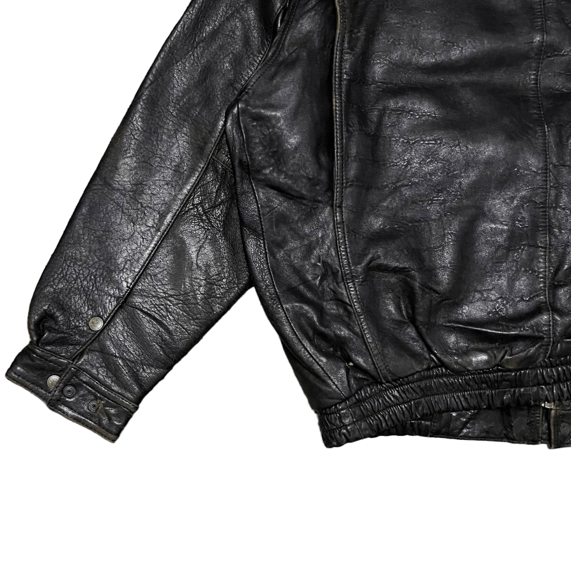 Japanese Brand × Vintage *RARE* Vintage Japanese Leather Jacket Black Size US L / EU 52-54 / 3 - 15 Thumbnail