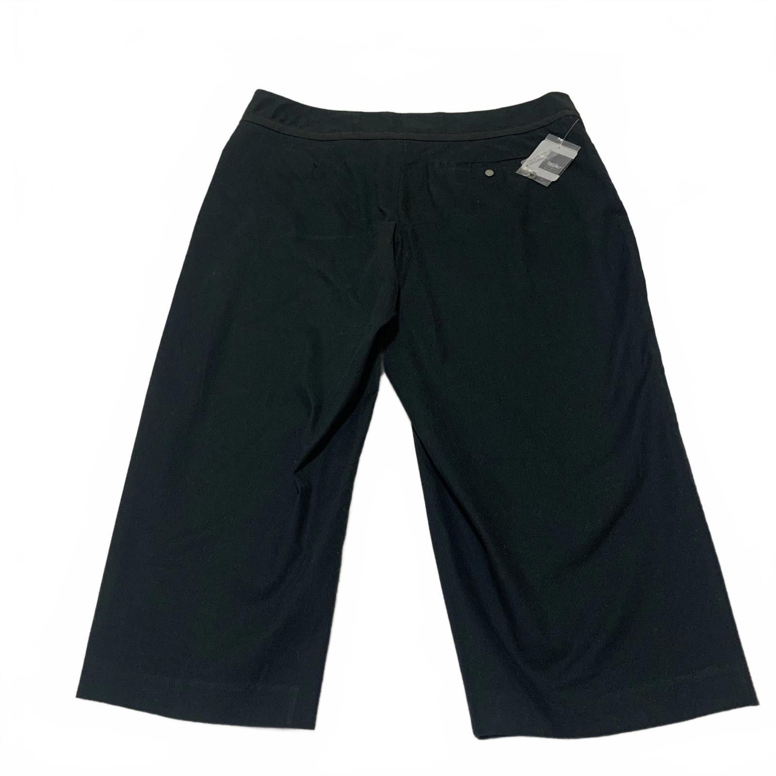 Mossimo Mossimo Women's Size 20W Black Cropped Wide-Leg Pants Size 42" / US 20 - 2 Thumbnail