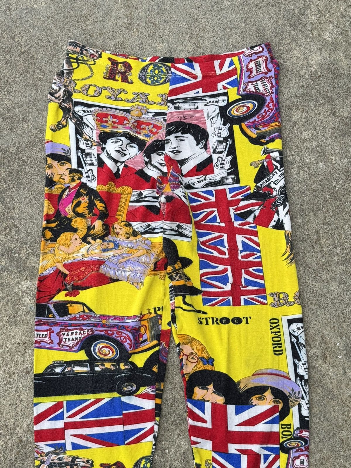Versace 1990s Versace Leggings Pants Rock n Roll Royalty Size 28" / US 6 / IT 42 - 3 Thumbnail