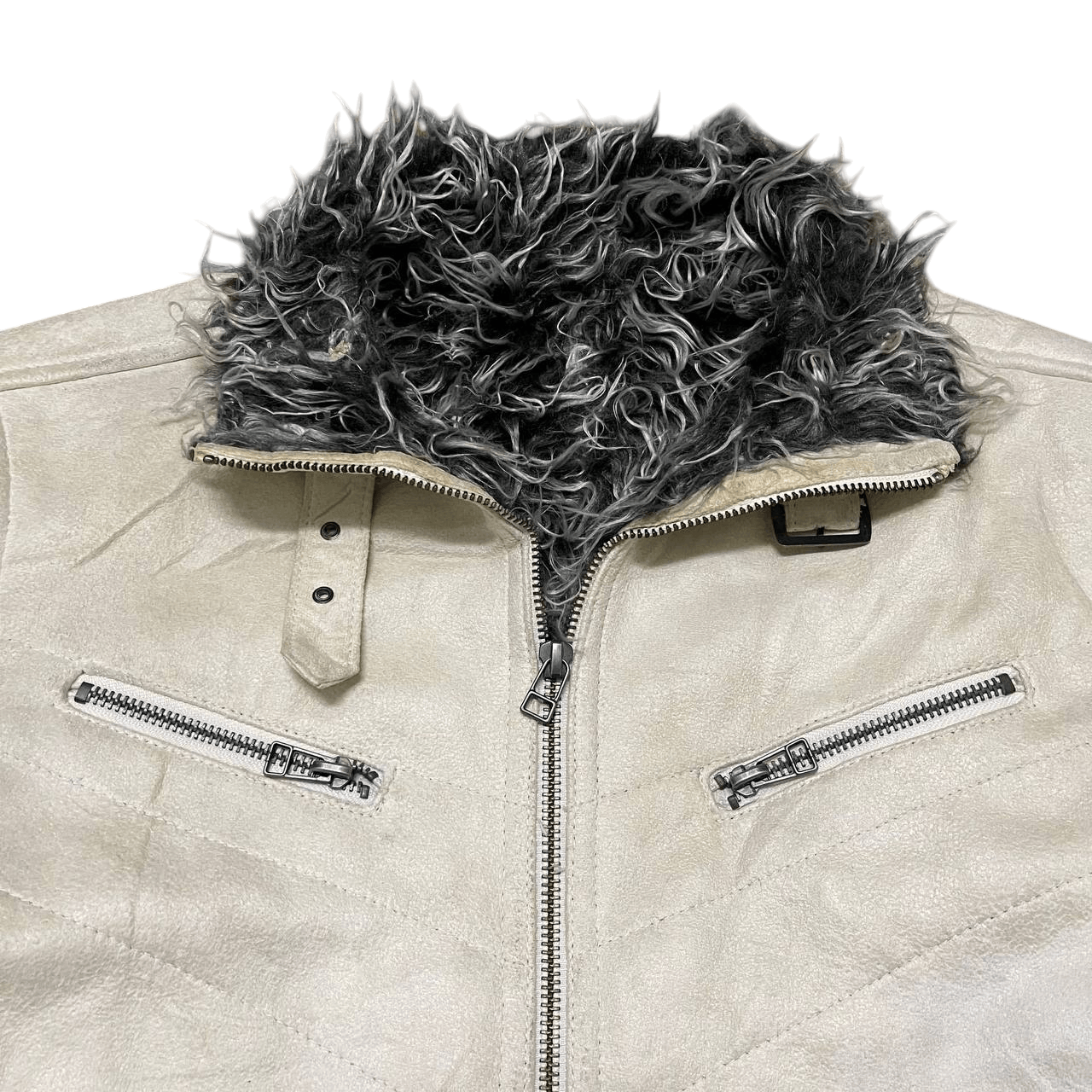 semanticdesign Crazy Fur Semantic Design Biker Jacket lgb ifsixwasnine Size US L / EU 52-54 / 3 - 5 Thumbnail
