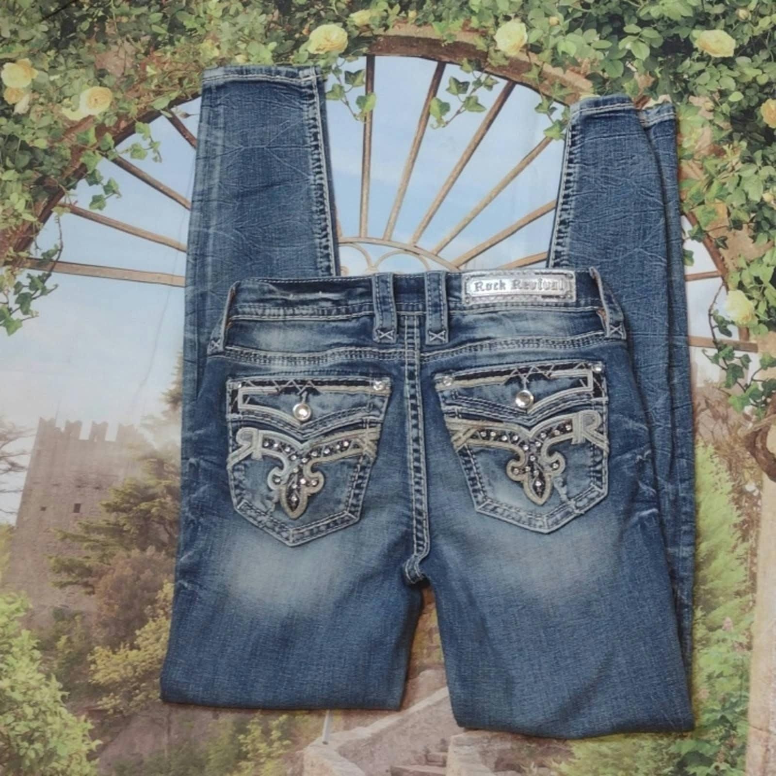 Rock Revival Rock revival ash rose mid rise skinny jeans size 26 Size 26" / US 2 / IT 38 - 6 Thumbnail