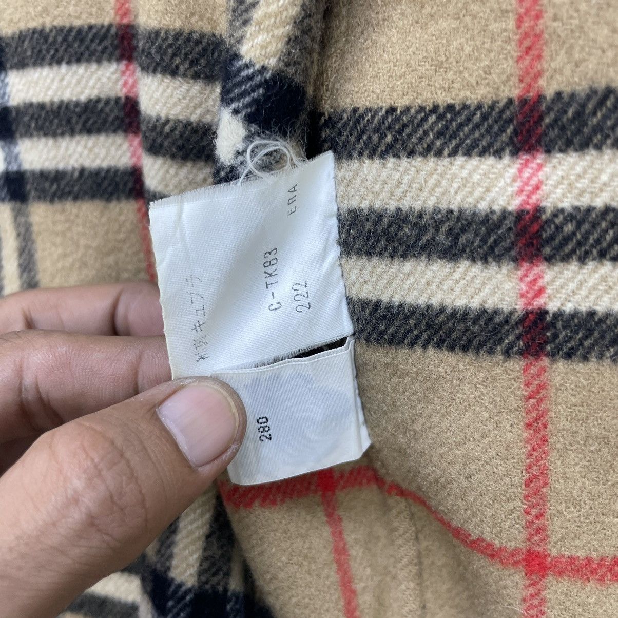 Autumn Cashmere × Burberry × Vintage 💥Vintage 90s Distressed Burberrys Nova Check Wool Jacket Size M / US 6-8 / IT 42-44 - 8 Thumbnail