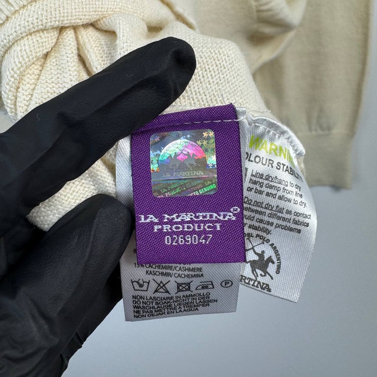 La Martina La Martina Half Zip Cashmere #2 Blend Cream Pullover XL Size US XL / EU 56 / 4 - 4 Thumbnail