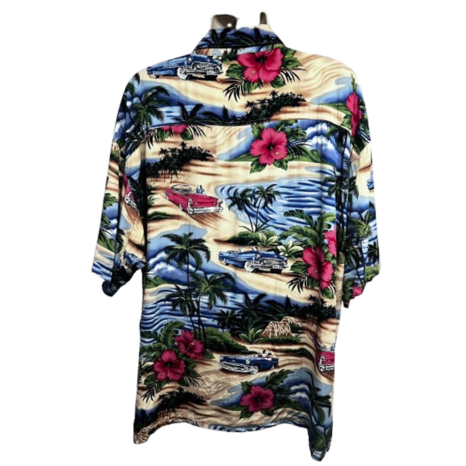 Big Dogs Big Dogs Vintage Hawaiian Floral Button Up Shirt 3X Pocket Size US XXL / EU 58 / 5 - 2 Thumbnail