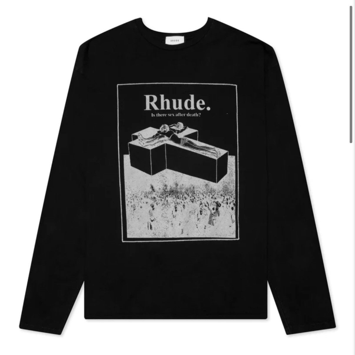 Rhude Rhude’s After Death Graphic Black Long Sleeve Tee Size US XS / EU 42 / 0 - 1 Thumbnail