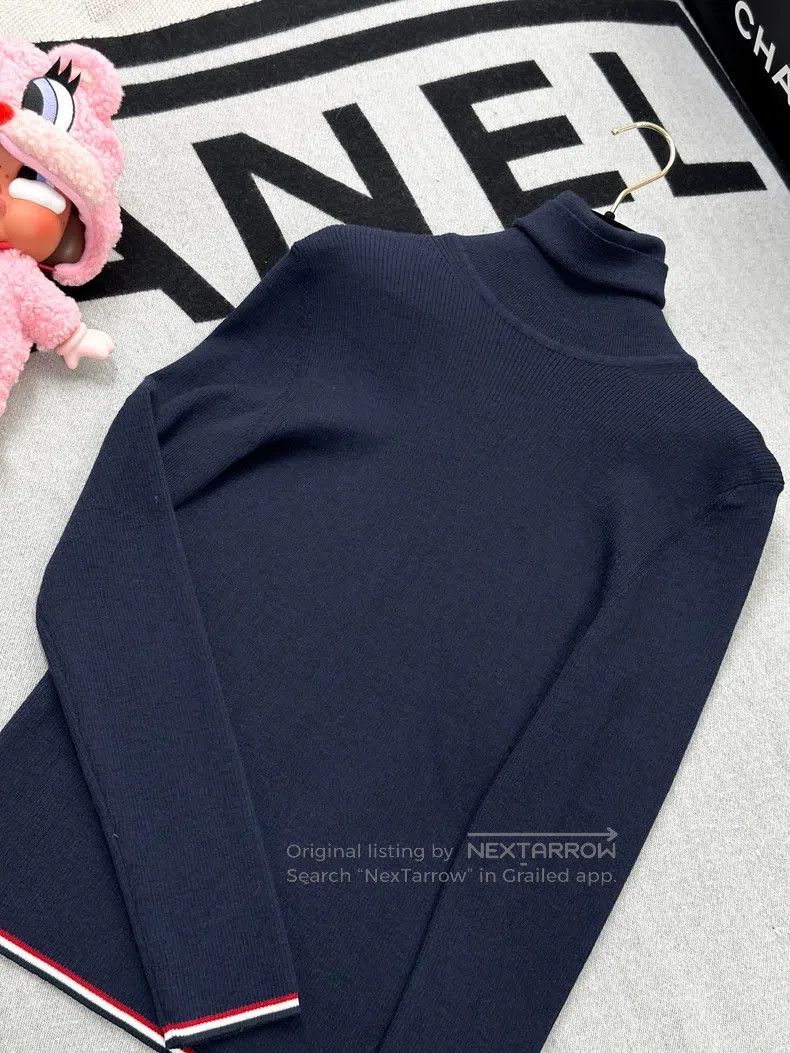 Thom Browne Thom Browne Navy Blue Long Sleeve Knit Sweater Size S / US 4 / IT 40 - 4 Thumbnail