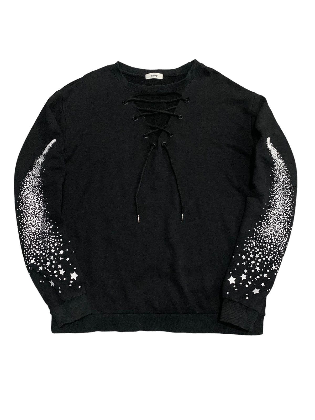 14th Addiction × Beauty Beast × KMRii Japan Golly gothic laces up thousand star studded sweatshirt Size US L / EU 52-54 / 3 - 1 Thumbnail