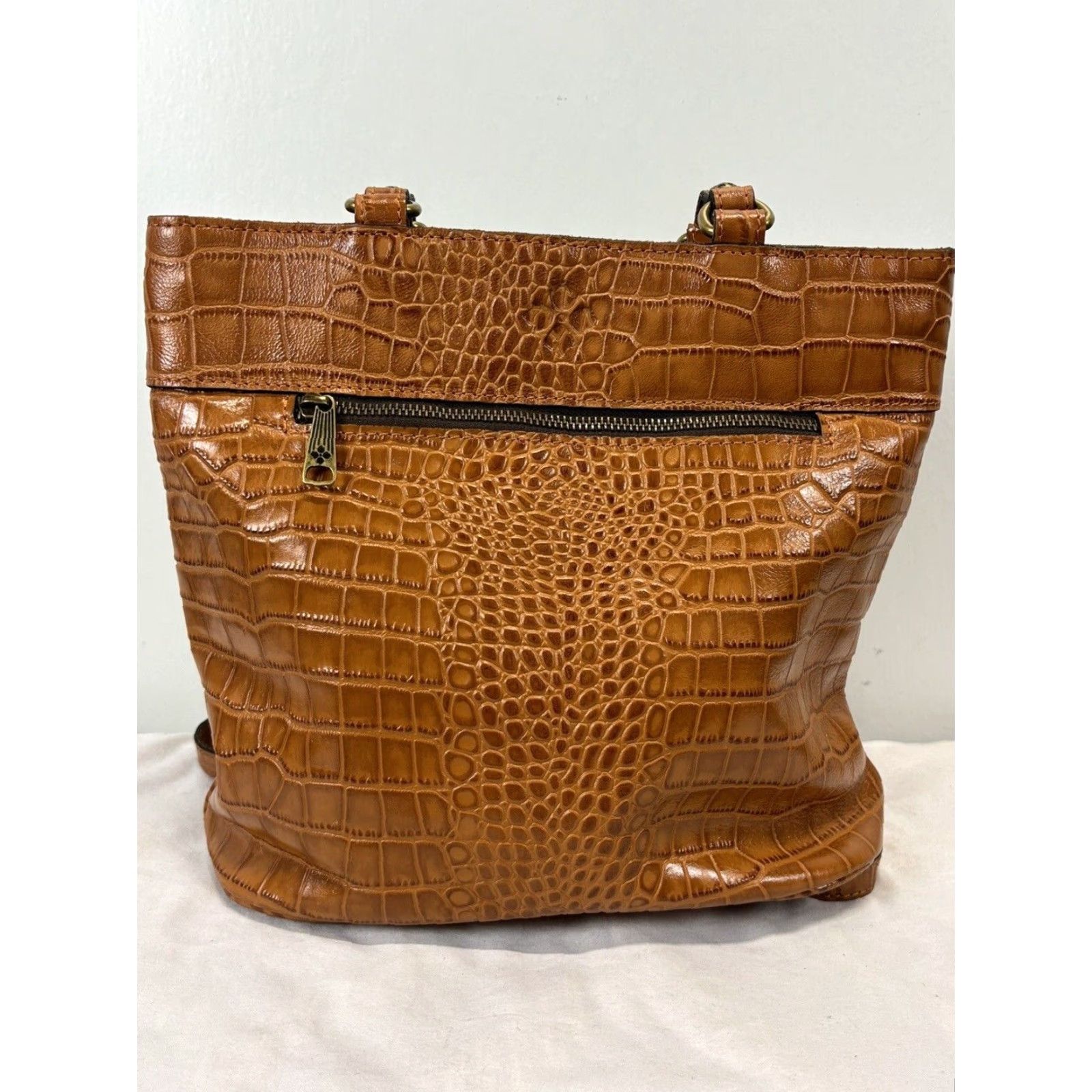 Patricia Nash PATRICIA NASH Albi Convertible Leather Backpack Tote Purse Cognac Brown Medium Womens Size ONE SIZE - 2 Thumbnail
