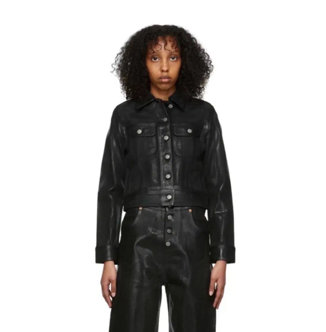 Maison Margiela Maison Margiela Black Waxed Denim Jacket Size XS / US 0-2 / IT 36-38 - 6 Thumbnail