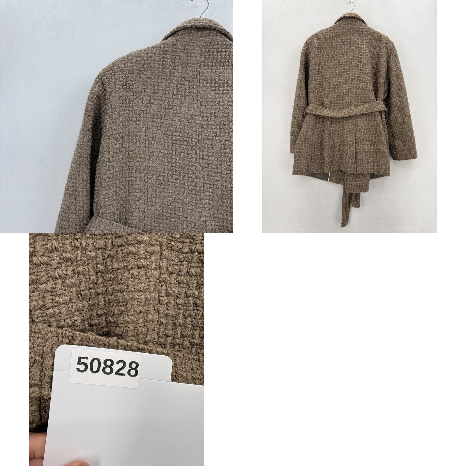 Calvin Klein Calvin Klein Pea Coat Womens Plus 2X Brown Belted Wool Blend Tweed Workwear Northwest? Size XXL / US 16-18 / IT 52-54 - 9 Thumbnail