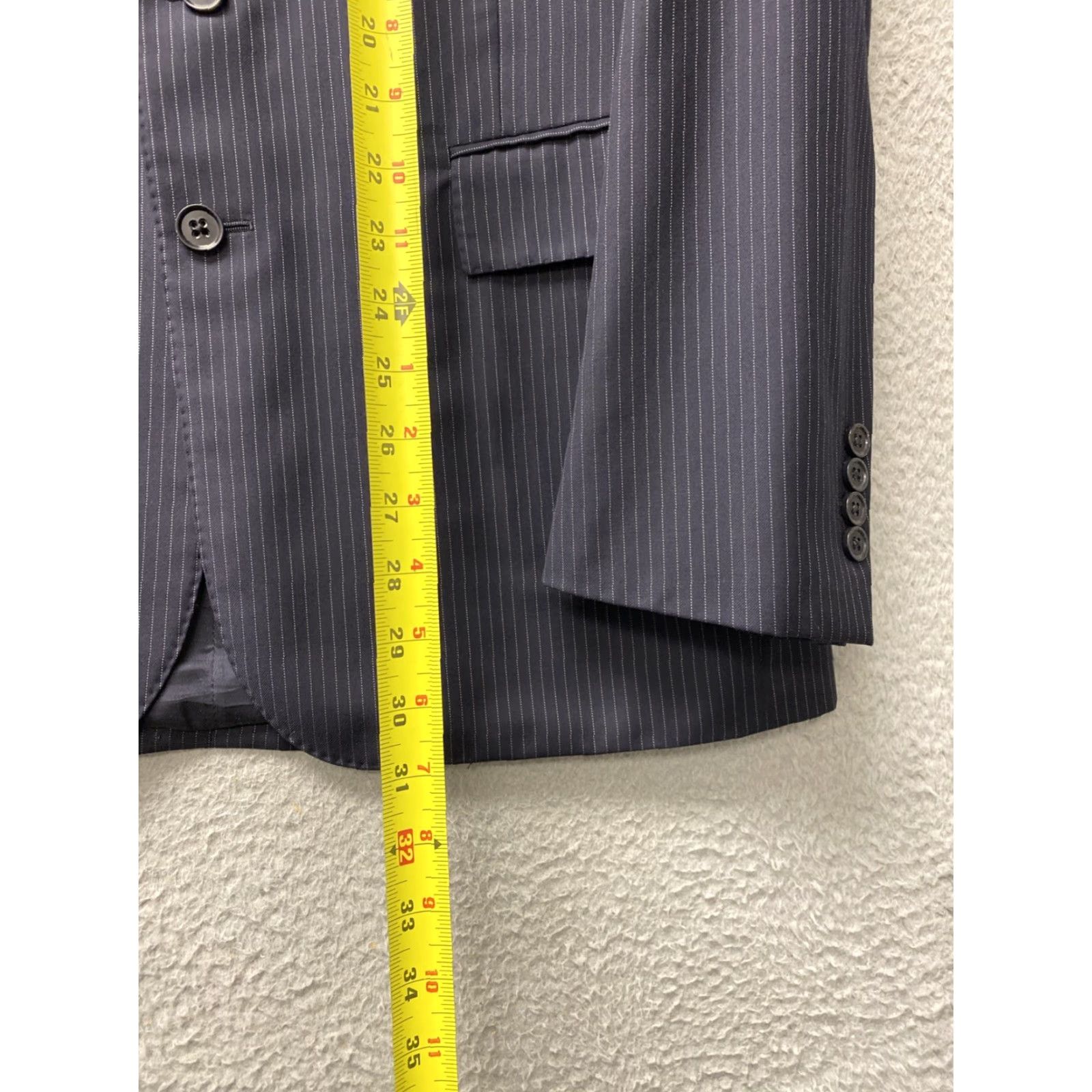 Polo Ralph Lauren Ralph Lauren Blazer Men’s 42R Striped Black Wool 160-4 Size 42R - 4 Thumbnail