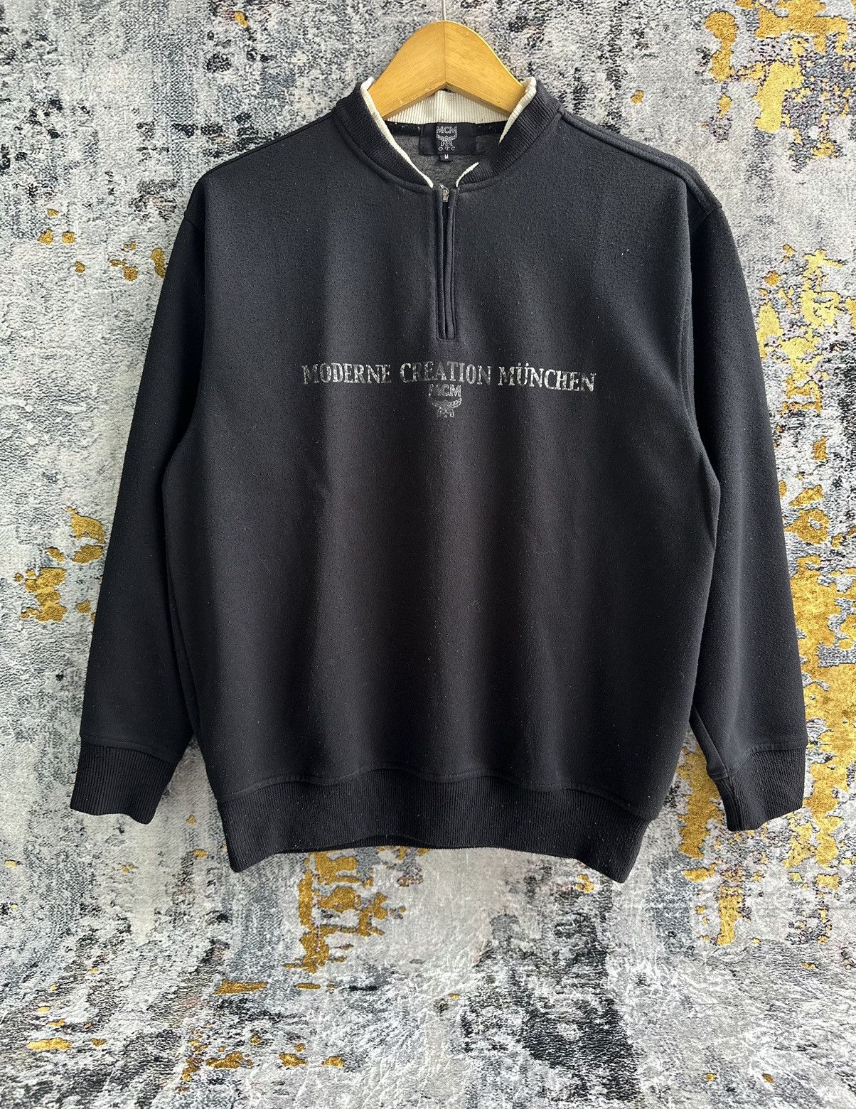 MCM × Vintage Vintage MCM HalfZip Double Collar LONG SLEEVE Size US M / EU 48-50 / 2 - 1 Thumbnail