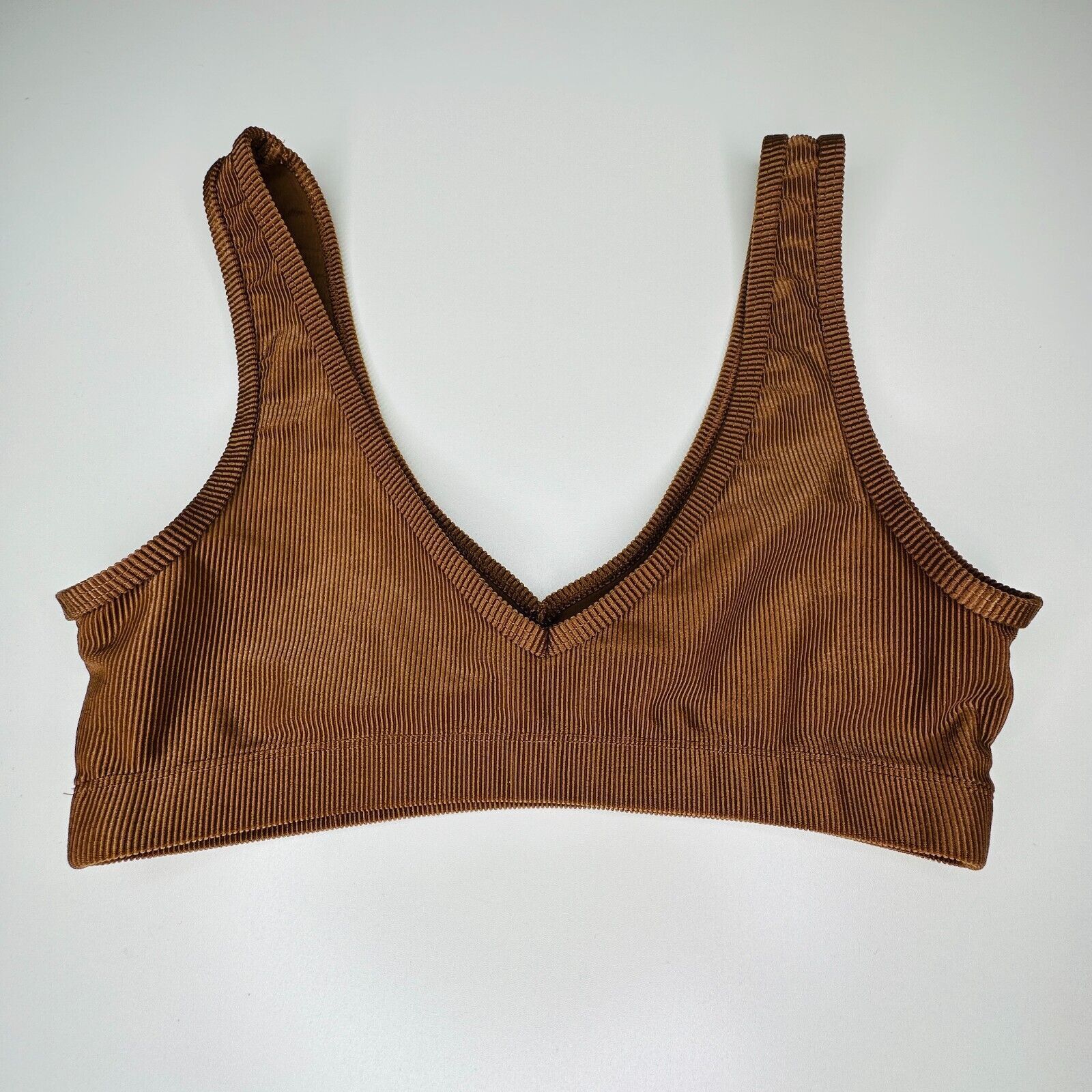 Other Weworewhat Brown V-Neck Stretch Pullover Sports Bra Medium Size M / US 6-8 / IT 42-44 - 5 Thumbnail