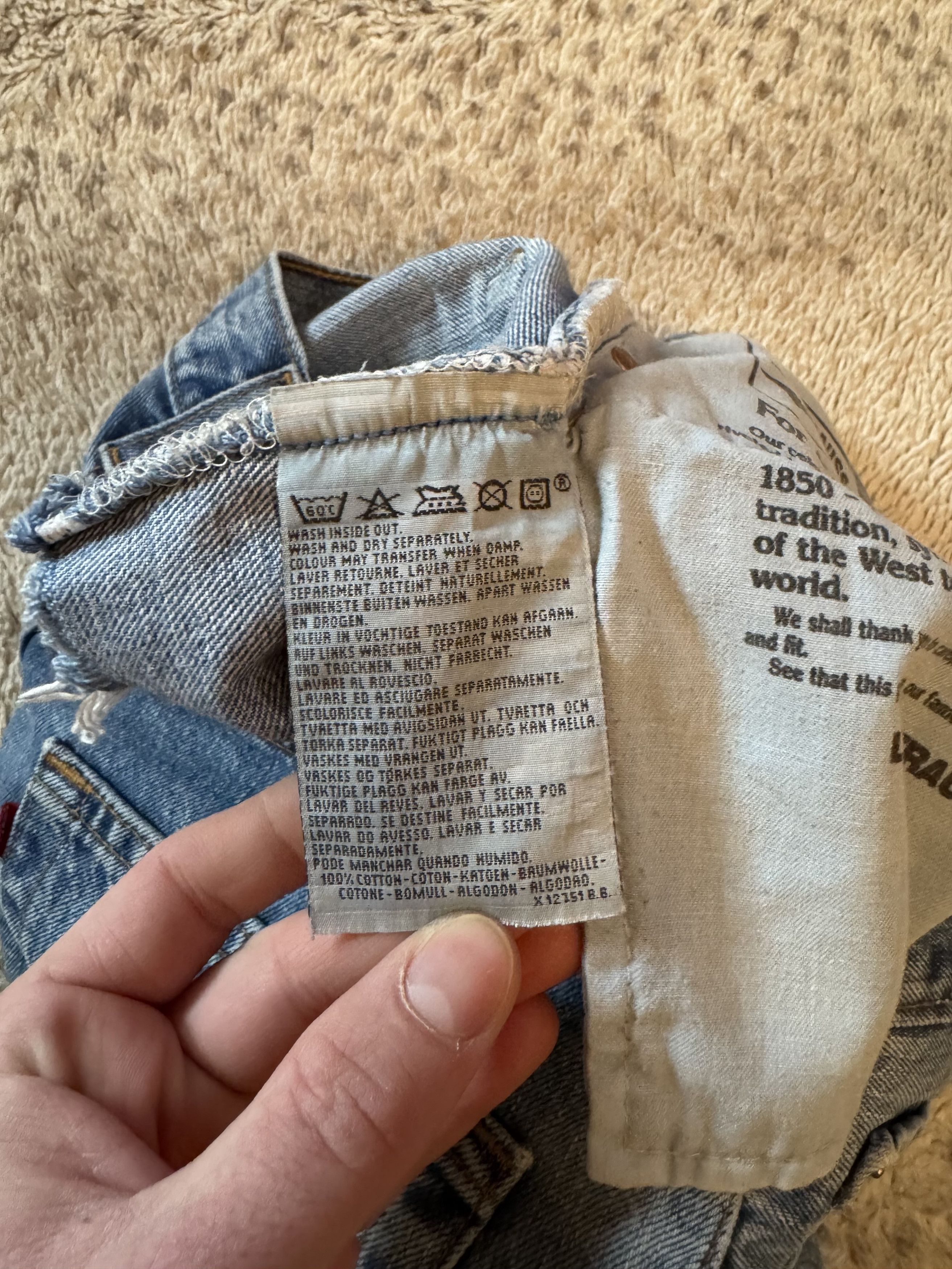 Levi's Levis 517 Vintage 90s Custom Cut Denim Shorts Size 30" / US 8 / IT 44 - 5 Thumbnail