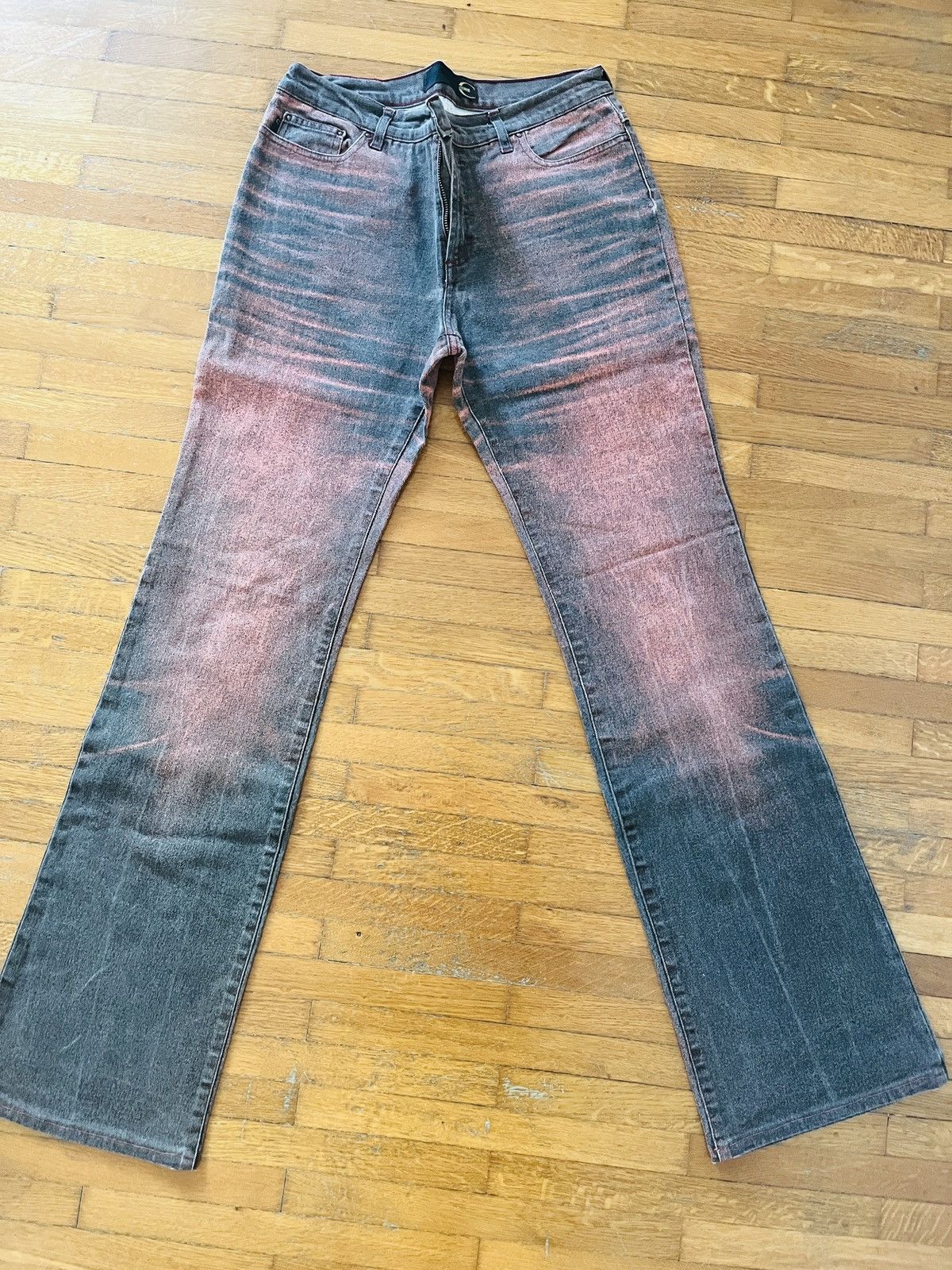Roberto Cavalli Roberto Cavalli Vintage Black Jeans with Red Fade – size M Size 28" / US 6 / IT 42 - 1 Thumbnail