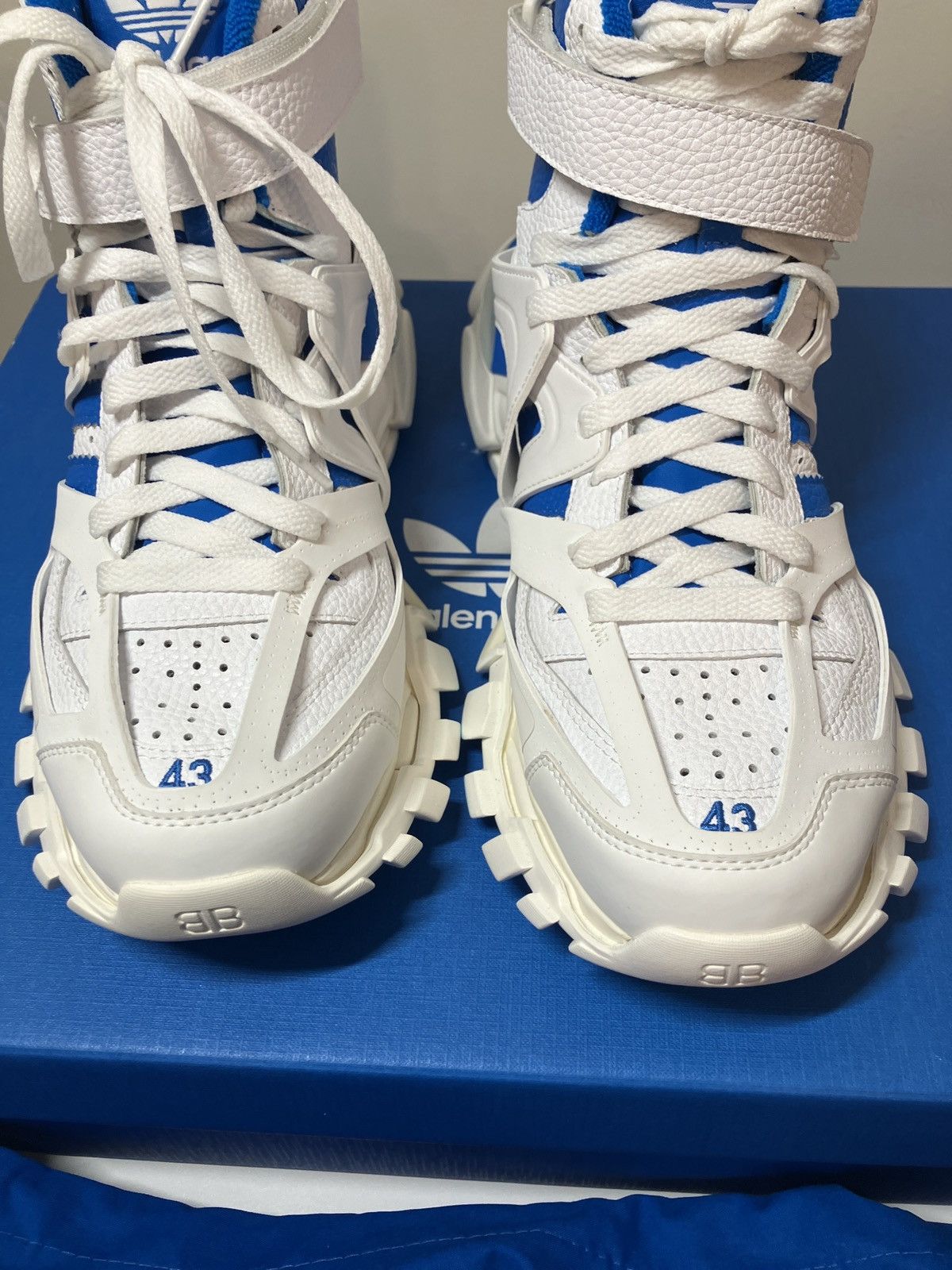 Adidas × Balenciaga Track Hike Sneakers in White/Blue - New Size US 10 / EU 43 - 4 Thumbnail