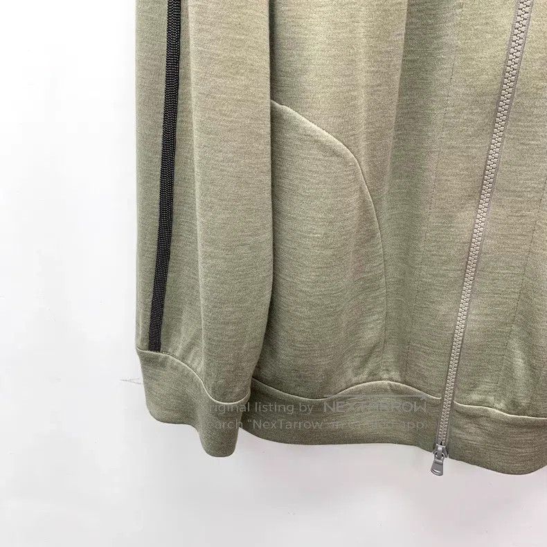 Brunello Cucinelli Brunello Cucinelli Teal Hooded Zip Long Sleeve Sweatshirt Size L / US 10 / IT 46 - 4 Thumbnail