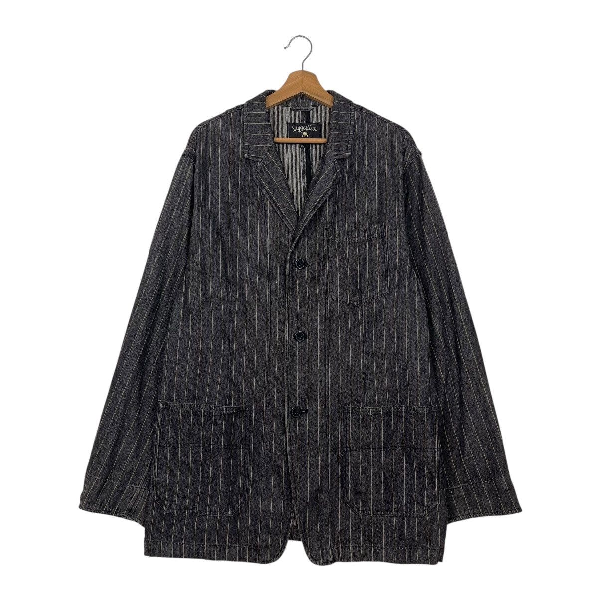 Japanese Brand Japanase Brand Suggestion Stripe Button Coat Jacket Size US L / EU 52-54 / 3 - 1 Thumbnail