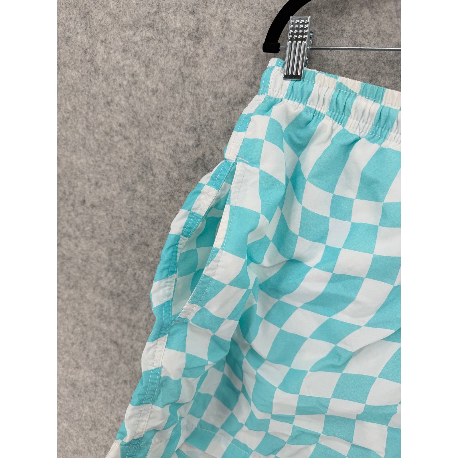 Solid & Striped NWT Bloomie's x Solid & Striped Cyan Wavy Check Swim Trunks Size US 35 - 7 Thumbnail