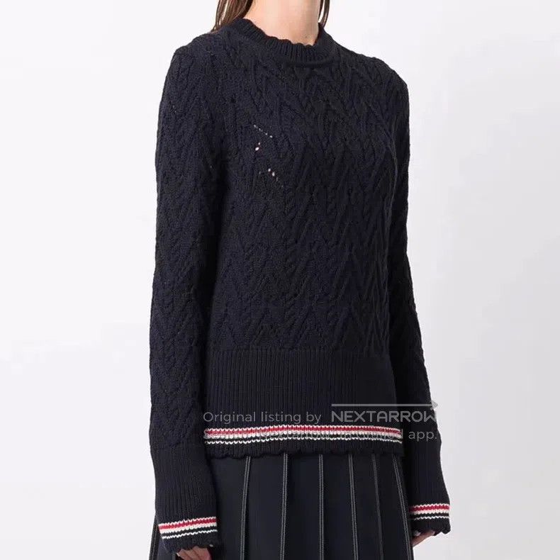 Thom Browne Thom Browne Dark Gray Knit Open-Back Sweater Size XS / US 0-2 / IT 36-38 - 7 Thumbnail